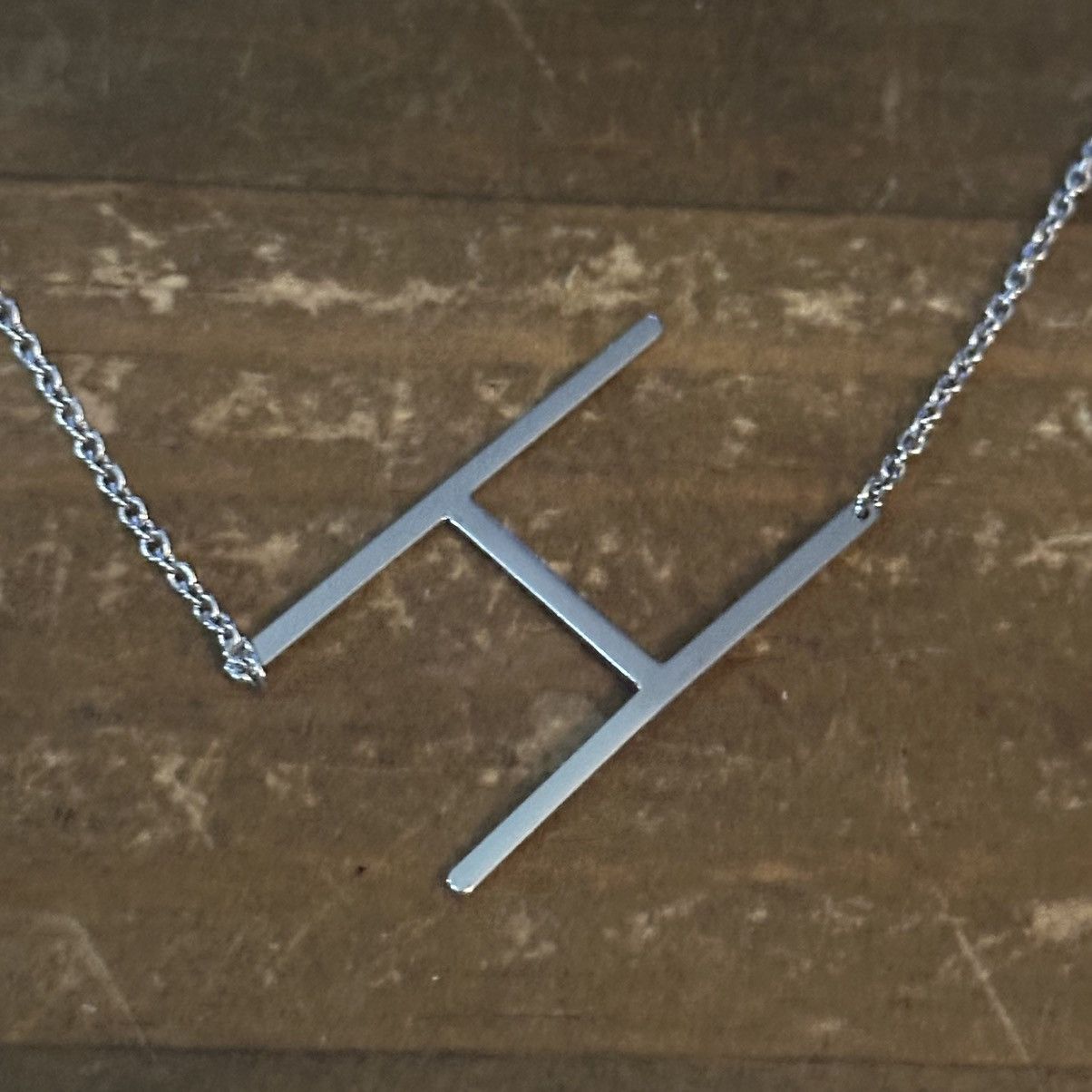 Other Cai silver tone sideway initial letter H necklace Size ONE SIZE - 5 Thumbnail