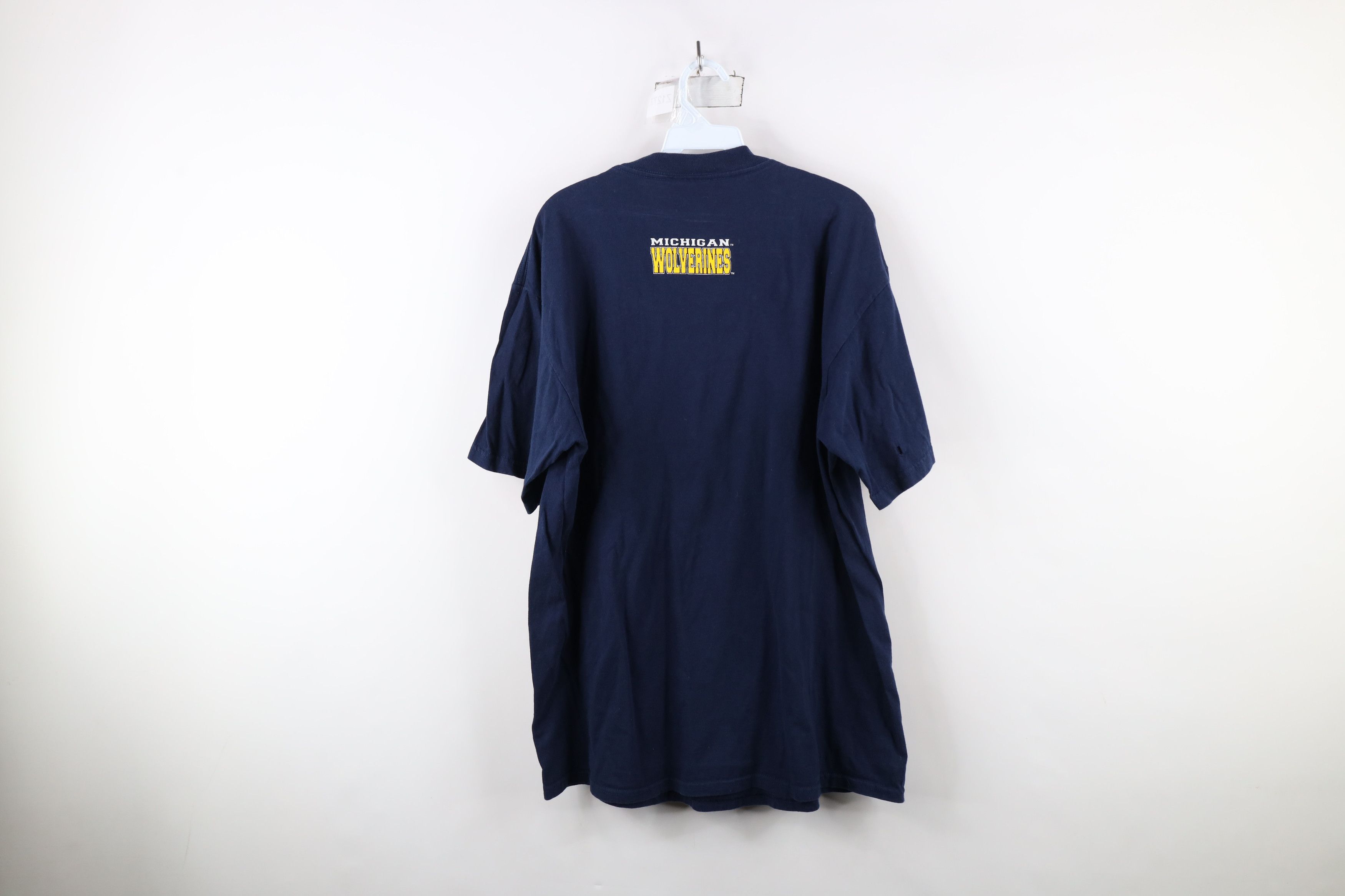 Vintage Vintage 90s University of Michigan Short Sleeve T-Shirt Size US XL / EU 56 / 4 - 9 Thumbnail