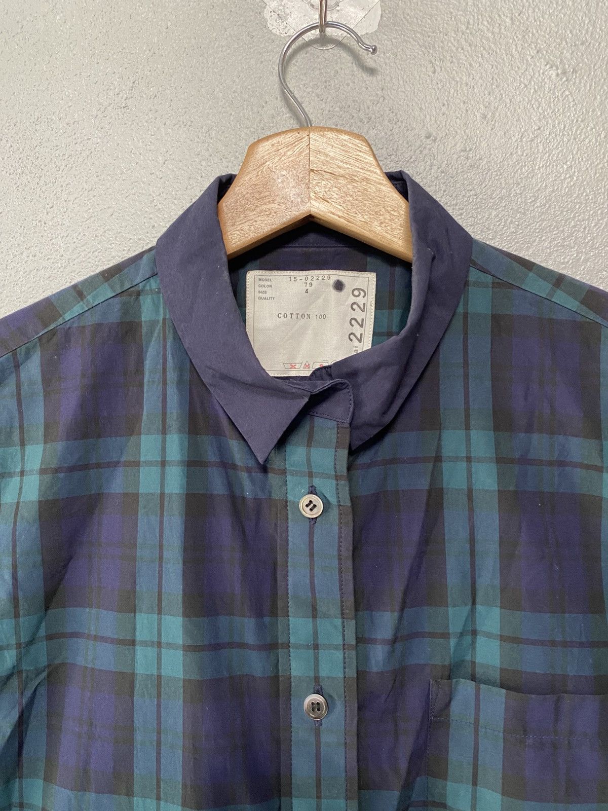 Sacai Sacai tartan short shirts button ups Size US M / EU 48-50 / 2 - 3 Thumbnail