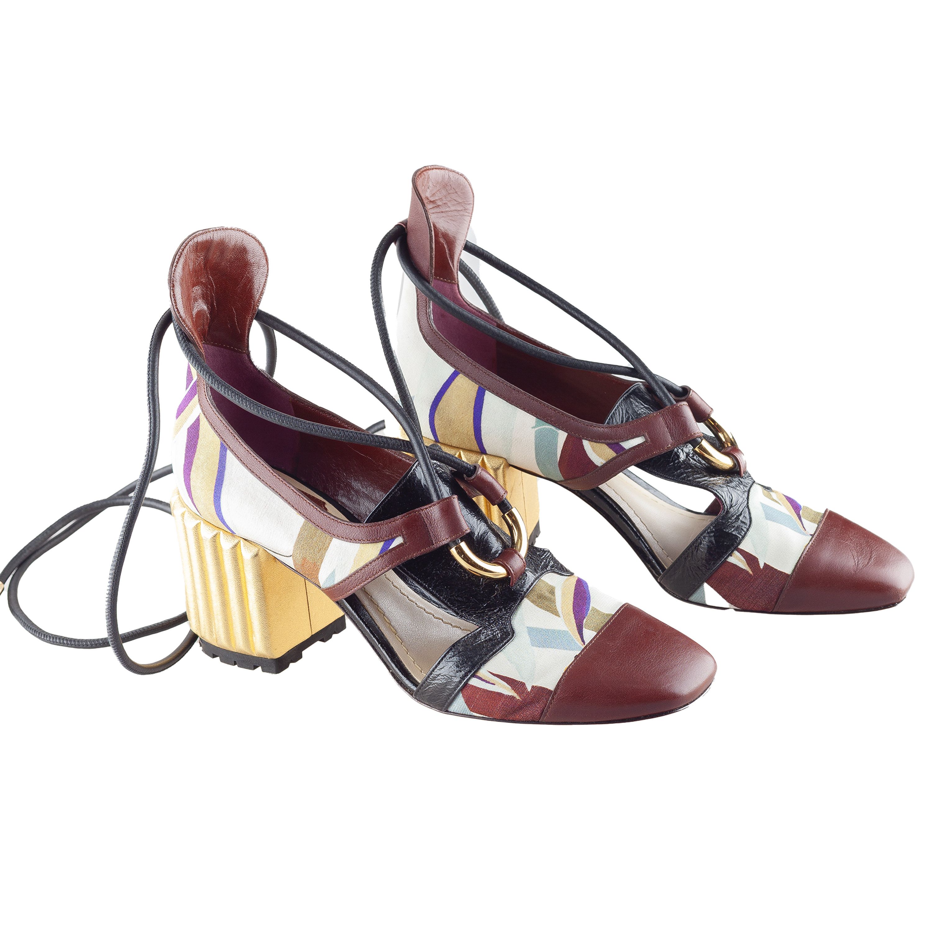 Dior Christian Dior 2017 Metallic Tied-Up Heels Size US 6 / IT 36 - 1 Thumbnail