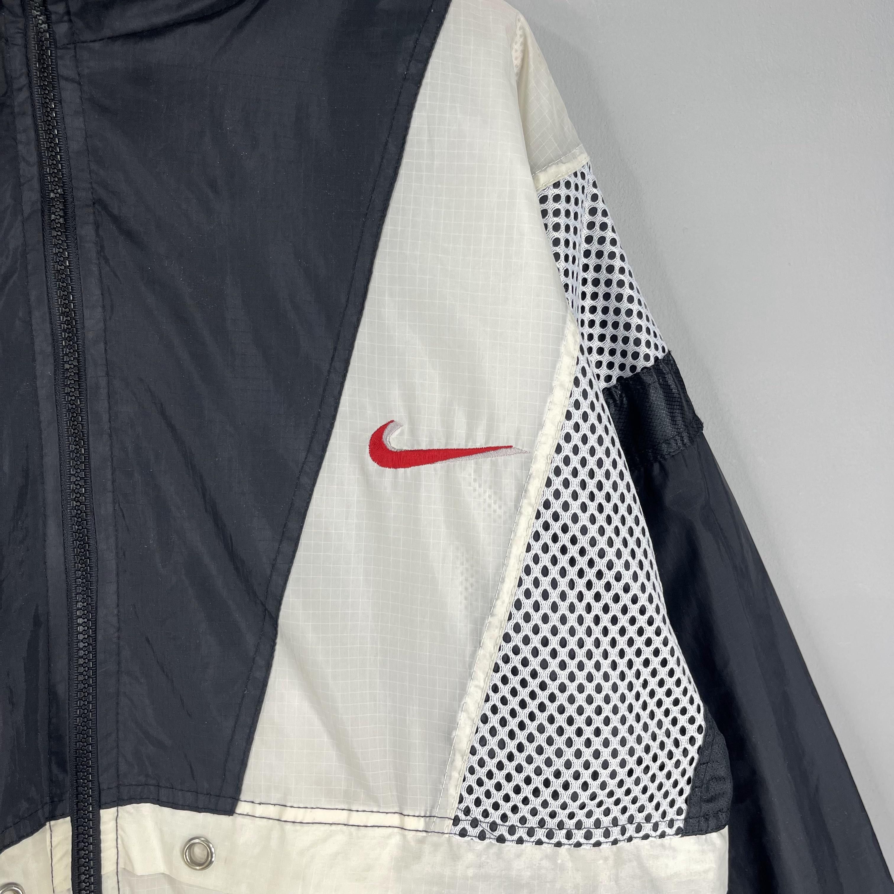 Nike Vintage 1990s NIKE Big Swoosh Usa Windbreaker Jacket Size US L / EU 52-54 / 3 - 6 Thumbnail