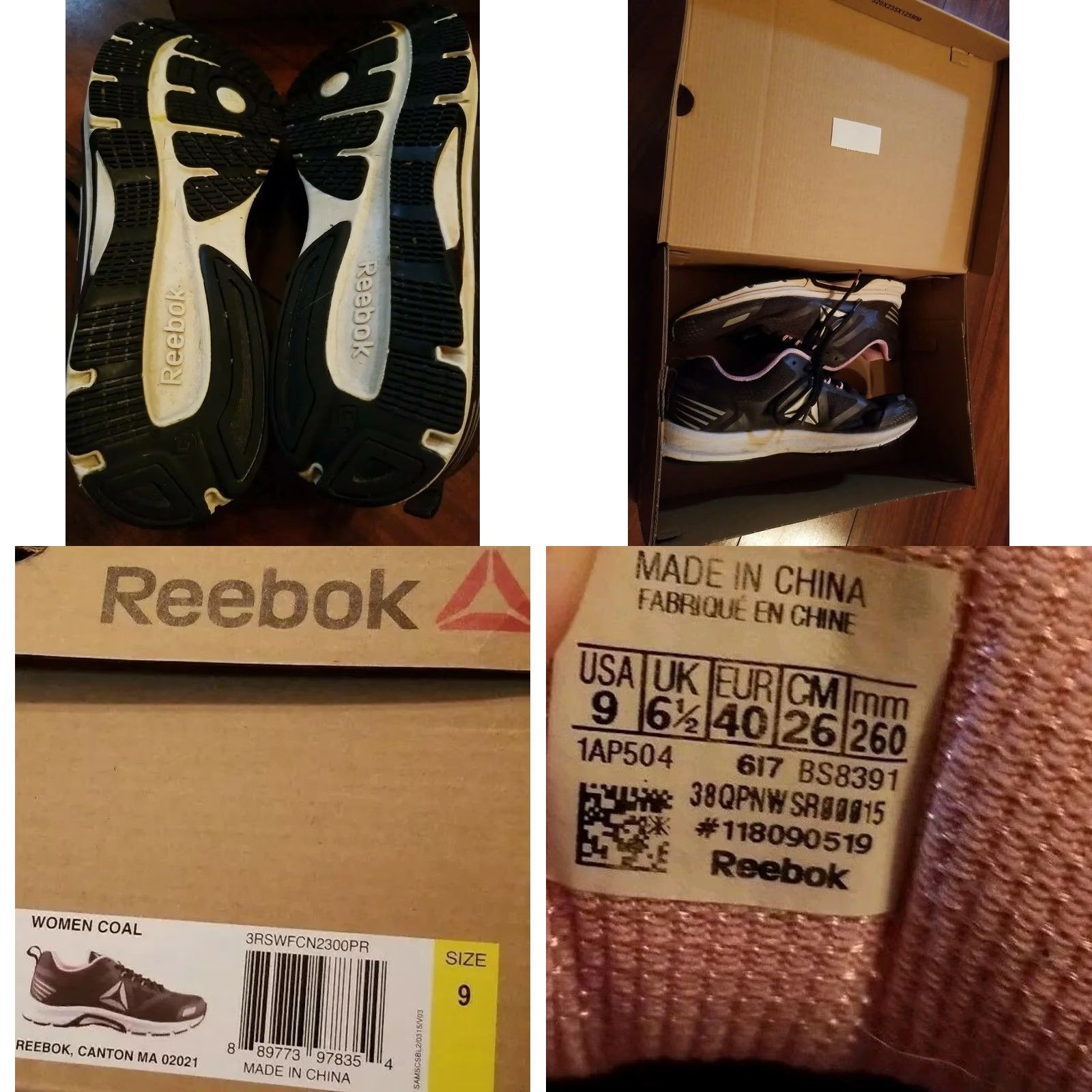 Reebok REEBOK Shoes 9 Women’s Low Top Coal Pink Soles Original Box Running Walking Tennis Sneakers 3rswfcn2300pr Size M / US 6-8 / IT 42-44 - 8 Thumbnail