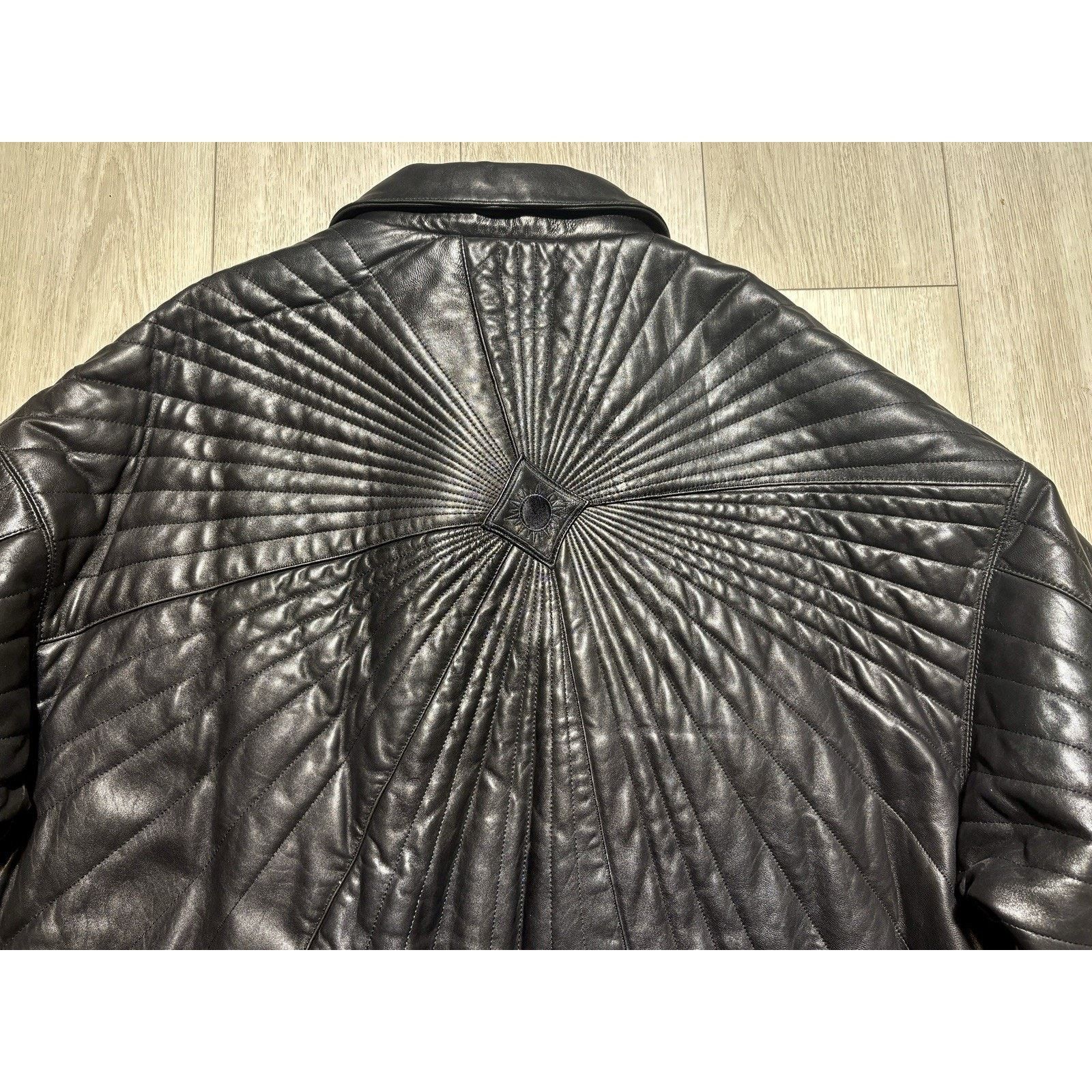 Knoles & Carter Knoles & Carter DAMU Quilted Sunburst Leather Jacket 3XL Size US XXL / EU 58 / 5 - 17 Thumbnail