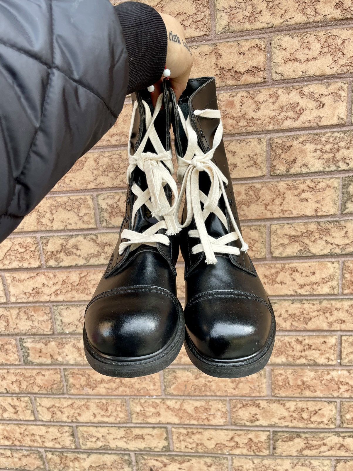 Vintage Vintage Military Black Leather Combat Boots Size US 10 / EU 43 - 2 Thumbnail