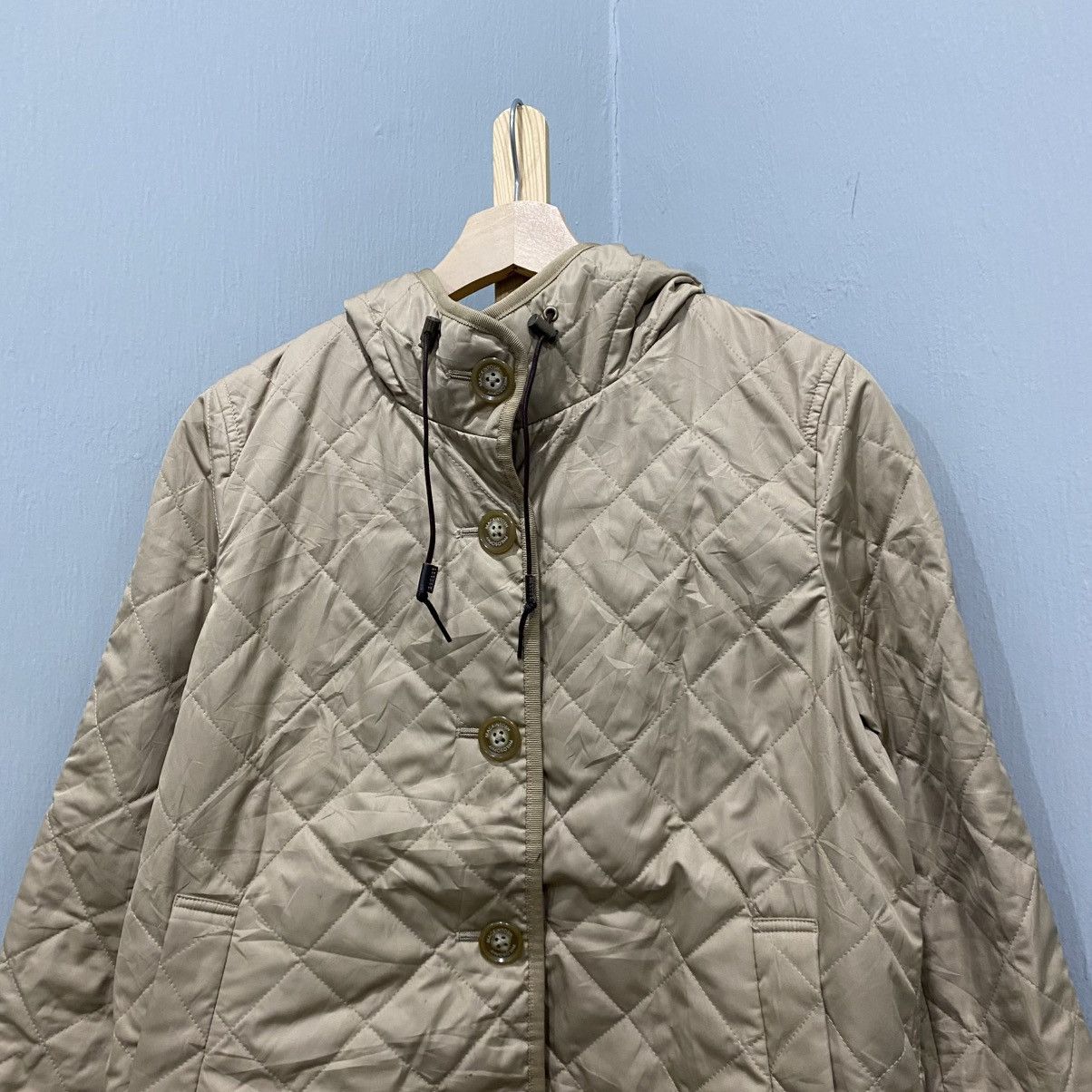 Mackintosh Mackintosh Philosophy Diamond Quilted Hooded Jacket Beige Size US S / EU 44-46 / 1 - 4 Thumbnail