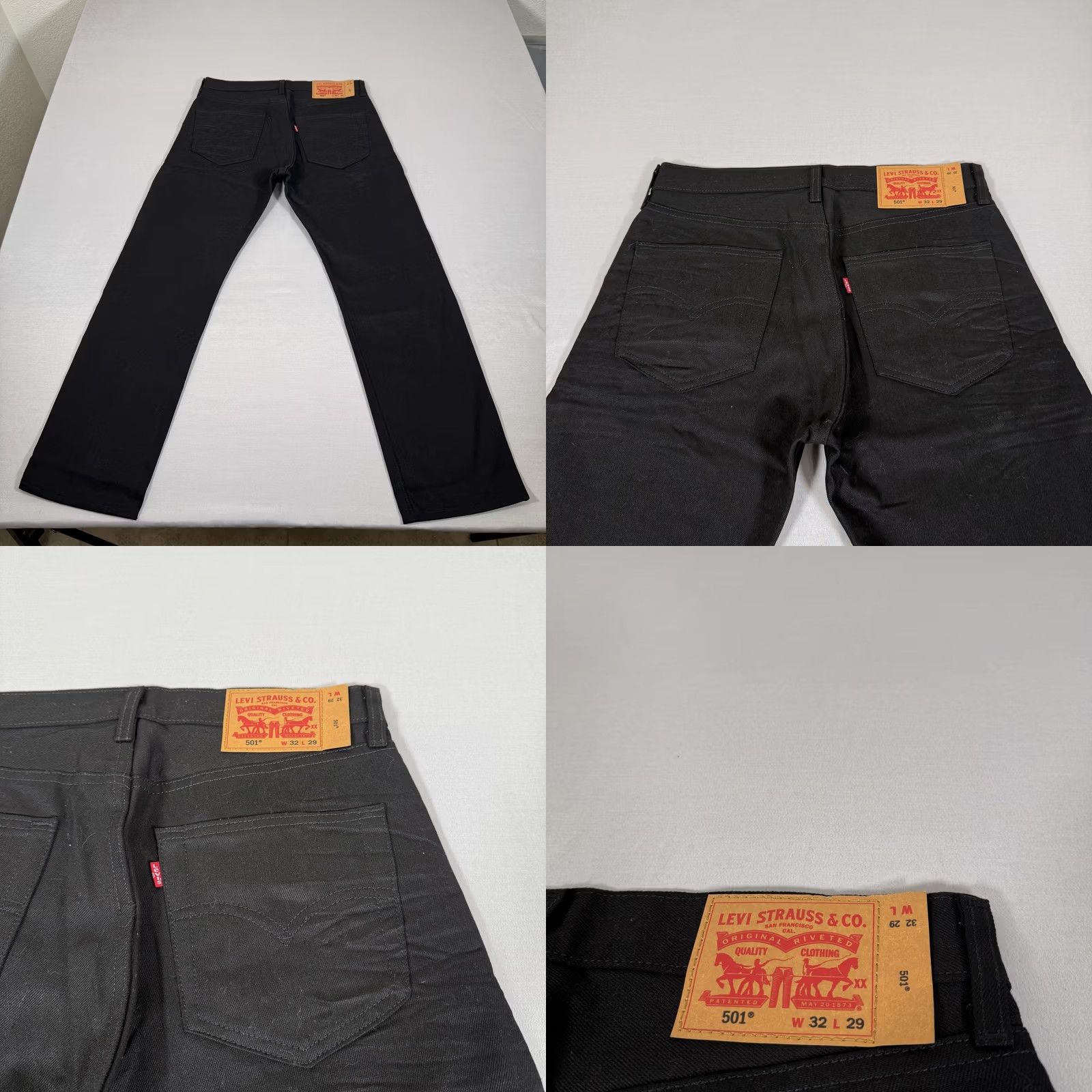 Levi's Levi's 501 Jeans Black 32x29 Denim Straight Fit Button Fly Regular Mens Jeans Size US 32 / EU 48 - 9 Thumbnail