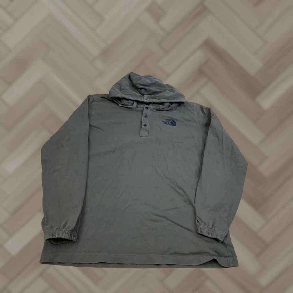 The North Face The North Face Pullover Hooded Sweatshirt Mens L Green 1/4 Button 12020 Size US L / EU 52-54 / 3 - 1 Thumbnail