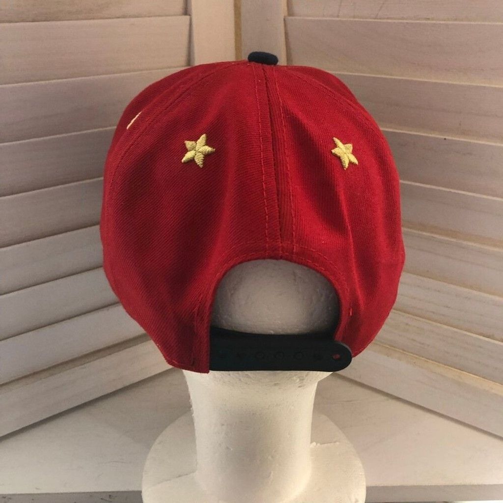 Marvel Comics NWOT Marvel Captain Hat Starred Badge Snapback Red/Yellow Size ONE SIZE - 6 Thumbnail