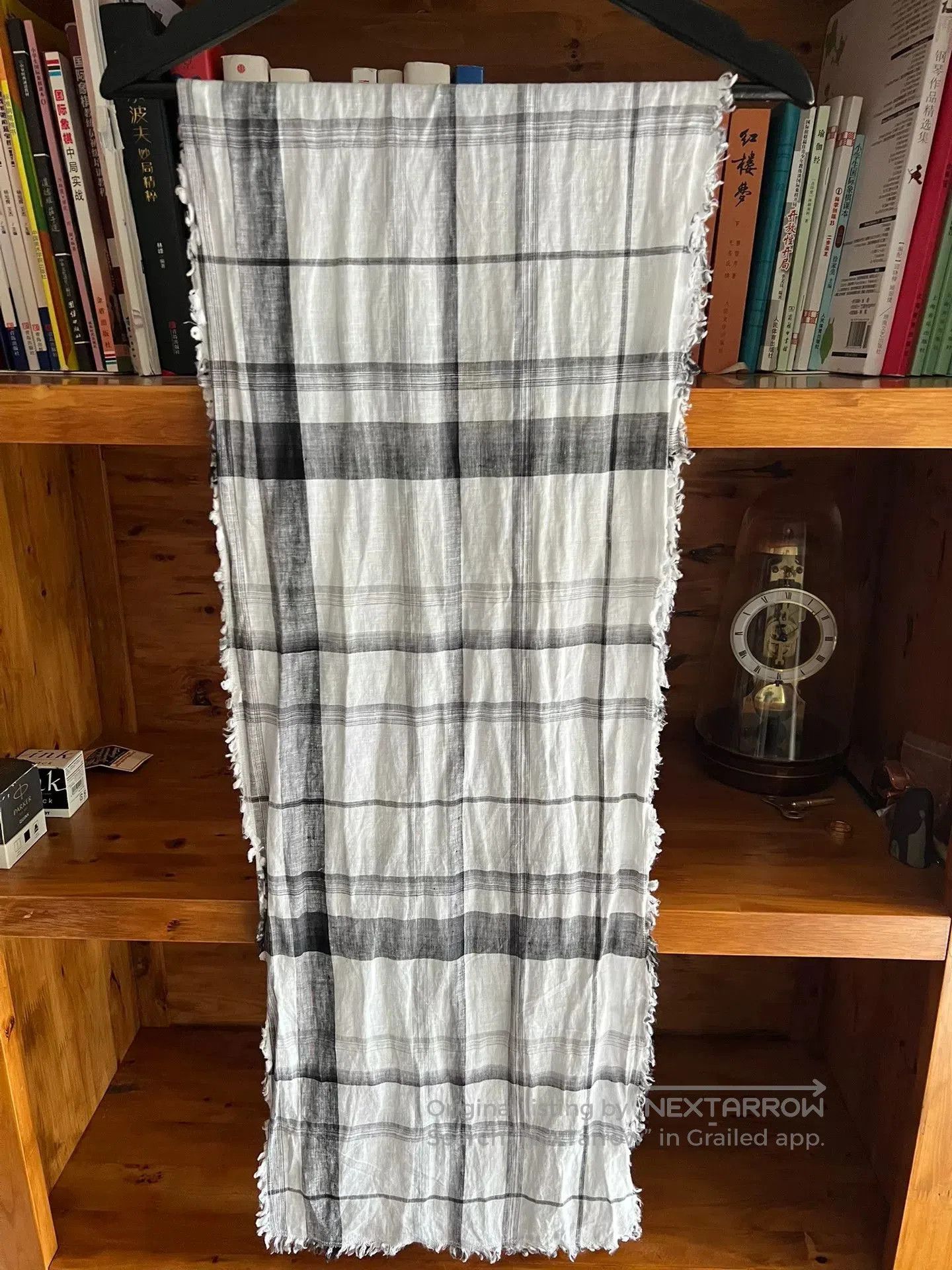 Porter Classic porter classic linen stole in black and white. Size ONE SIZE - 2 Thumbnail