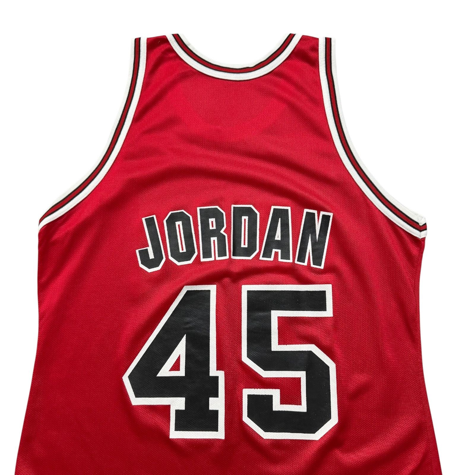 NBA VTG 90s CHICAGO BULLS MICHAEL JORDAN #45 CHAMPION JERSEY Size US L / EU 52-54 / 3 - 4 Thumbnail