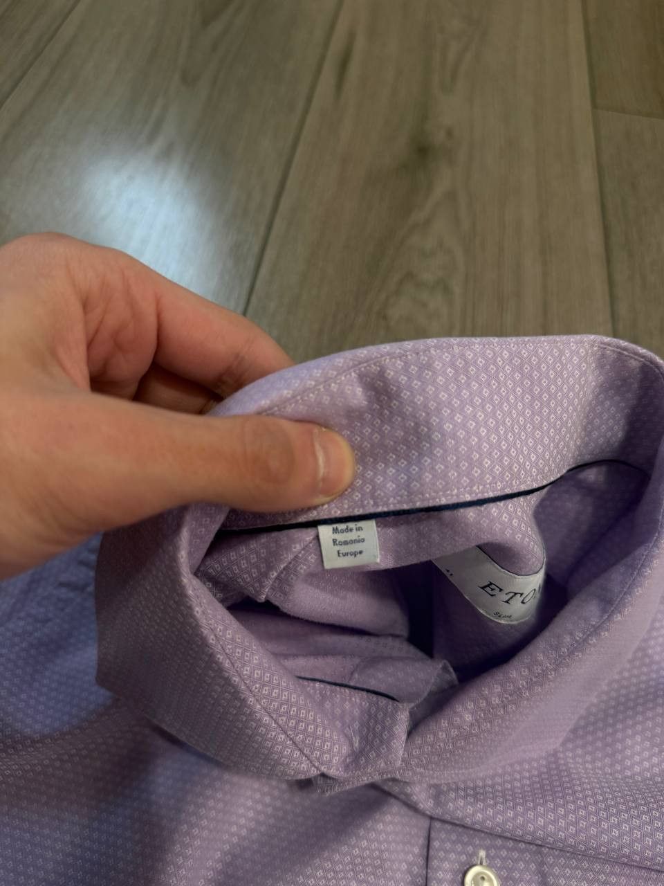 Eton Luxury Eton Shirt Mens 41/16 Purple Long Sleeve Slim Size US M / EU 48-50 / 2 - 4 Thumbnail