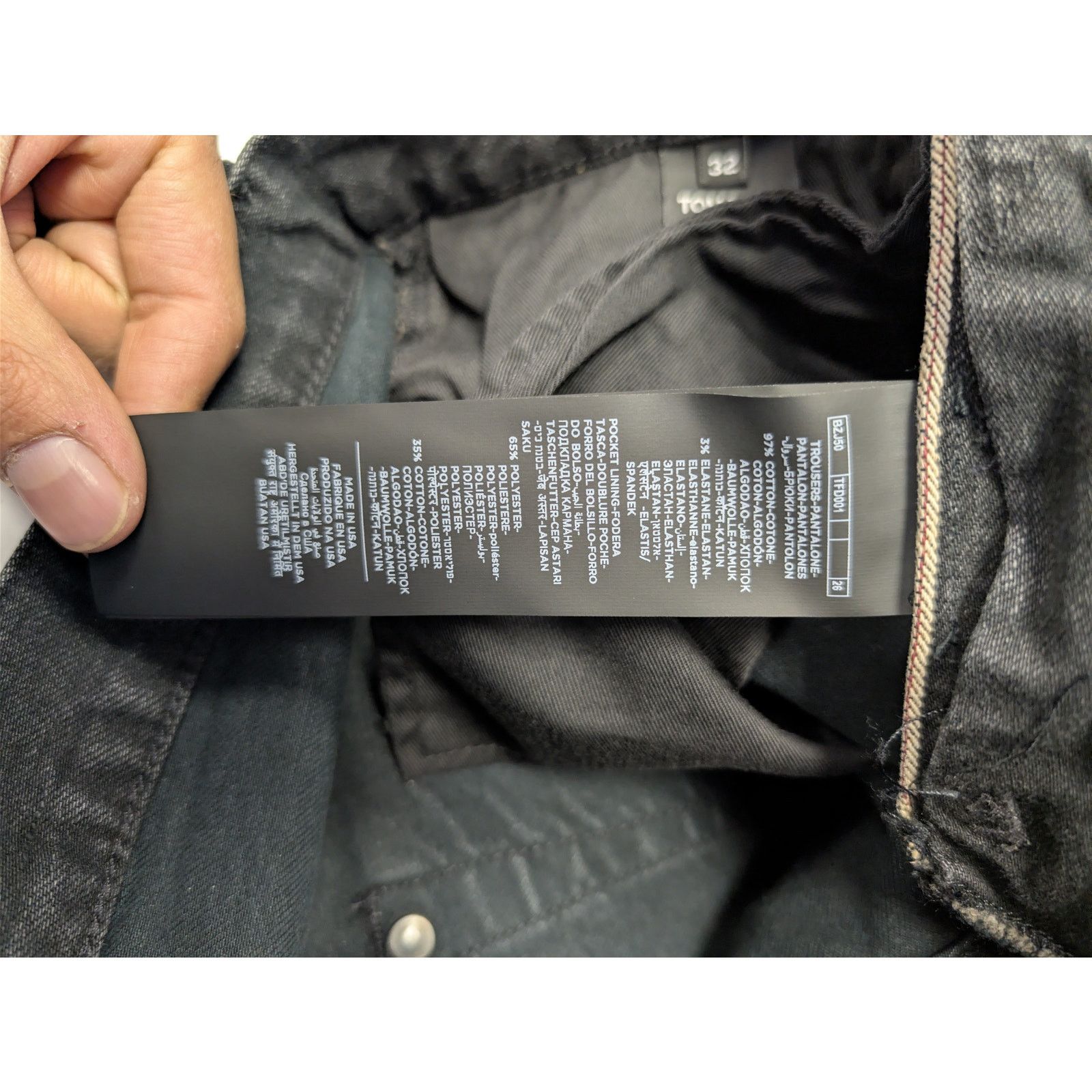 Tom Ford o1rshd1 Slim-Fit Denim Jeans in Black Size US 32 / EU 48 - 18 Thumbnail