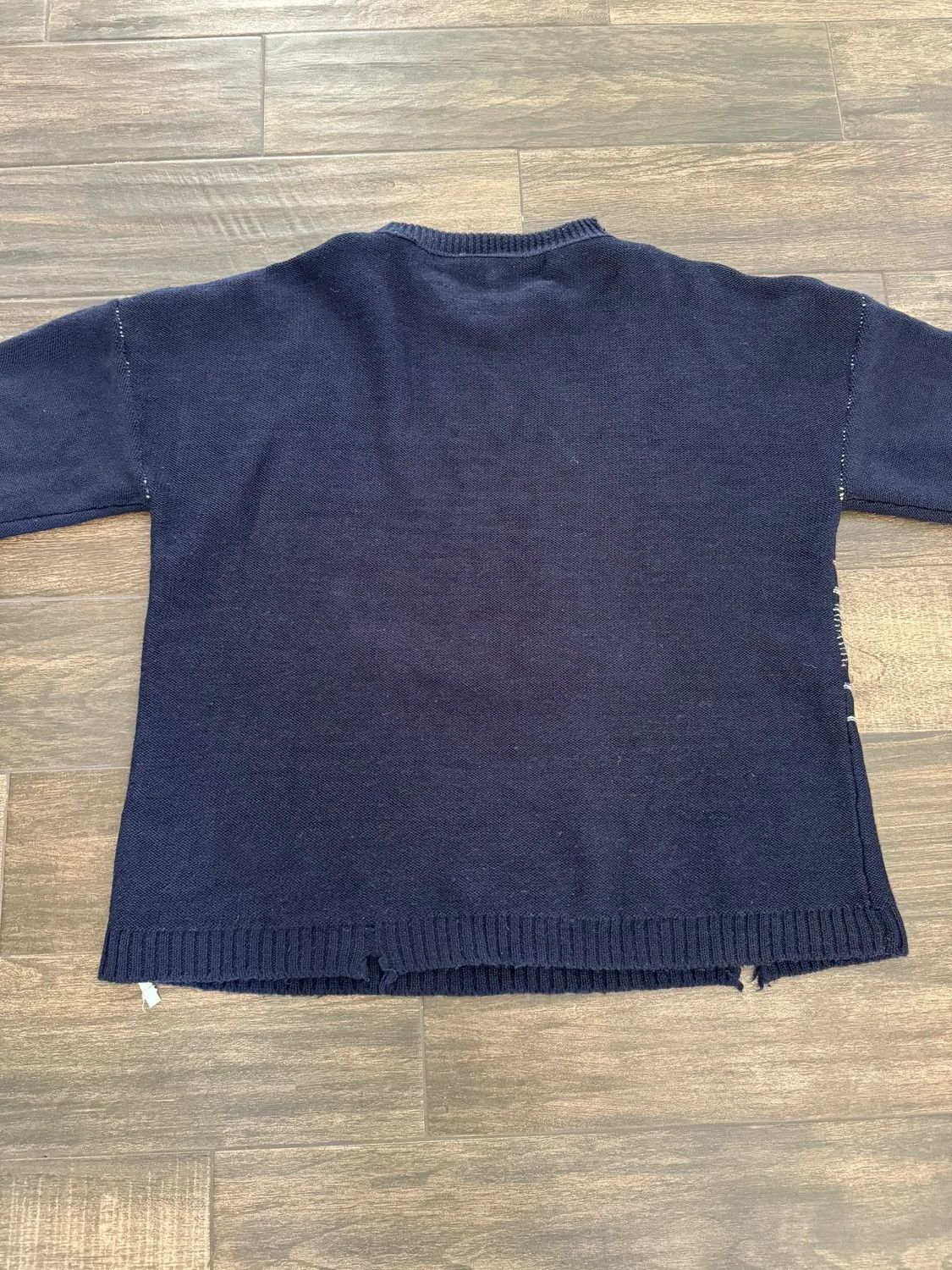 Off-White Off-White Distressed Intarsia Logo Wool Sweater Size US M / EU 48-50 / 2 - 4 Thumbnail