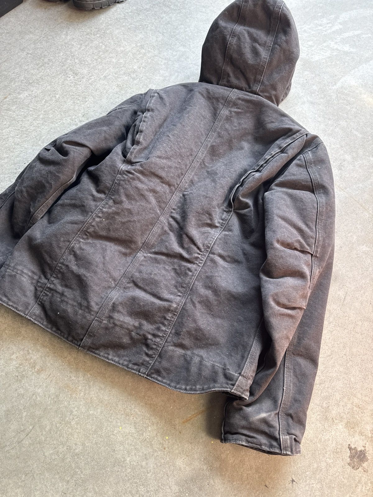 Carhartt Crazy vtg 90’s faded carhartt zip up hooded jacket workwear Size US S / EU 44-46 / 1 - 4 Thumbnail