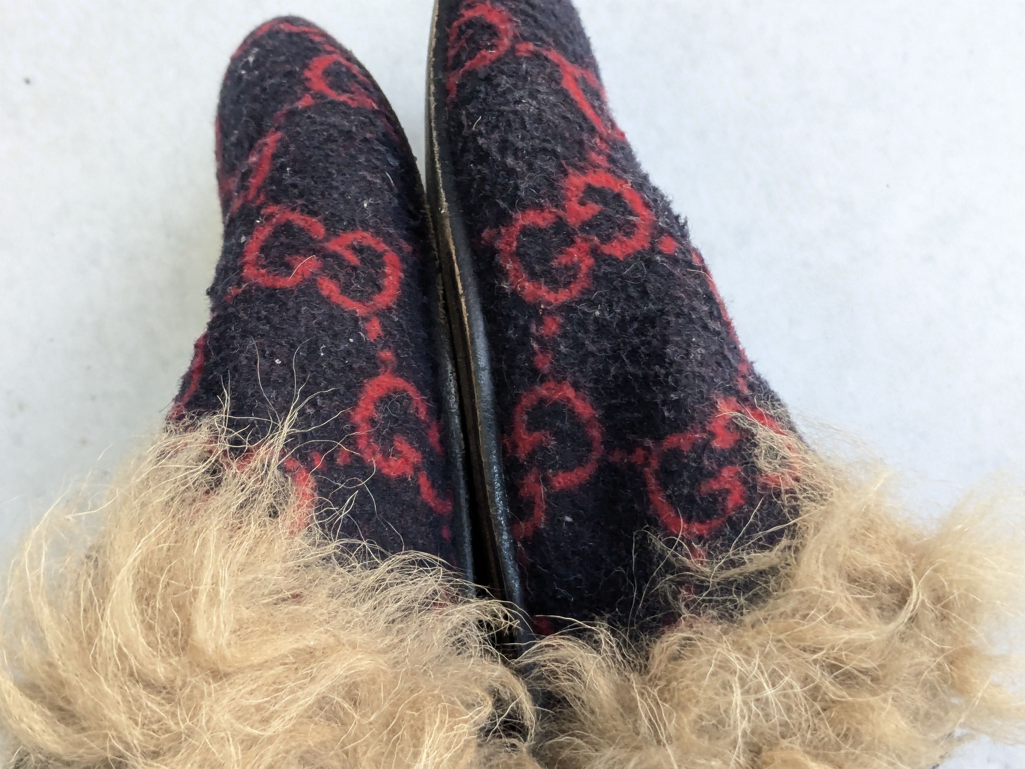 Gucci Gucci Princetown Horsebit Loafers Navy Blue Red Fur 7 40 Size US 7 / EU 40 - 10 Thumbnail