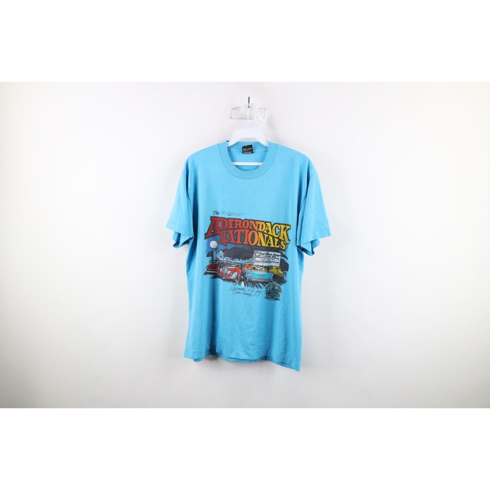 Streetwear × Vintage Vintage 90s Faded Adirondack Nationals Hot Rod T-Shirt  | Grailed