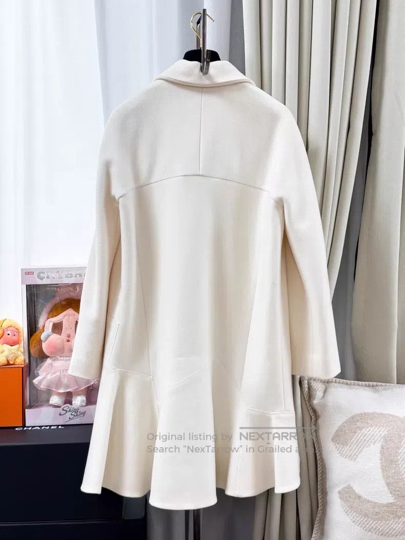 Dior Dior Inner-pin flower mulberry silk hem cashmere coat Size XS / US 0-2 / IT 36-38 - 3 Thumbnail