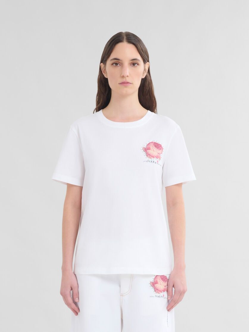 Marni o1f1d3z0625 T-Shirt in White Size M / US 6-8 / IT 42-44 - 2 Thumbnail
