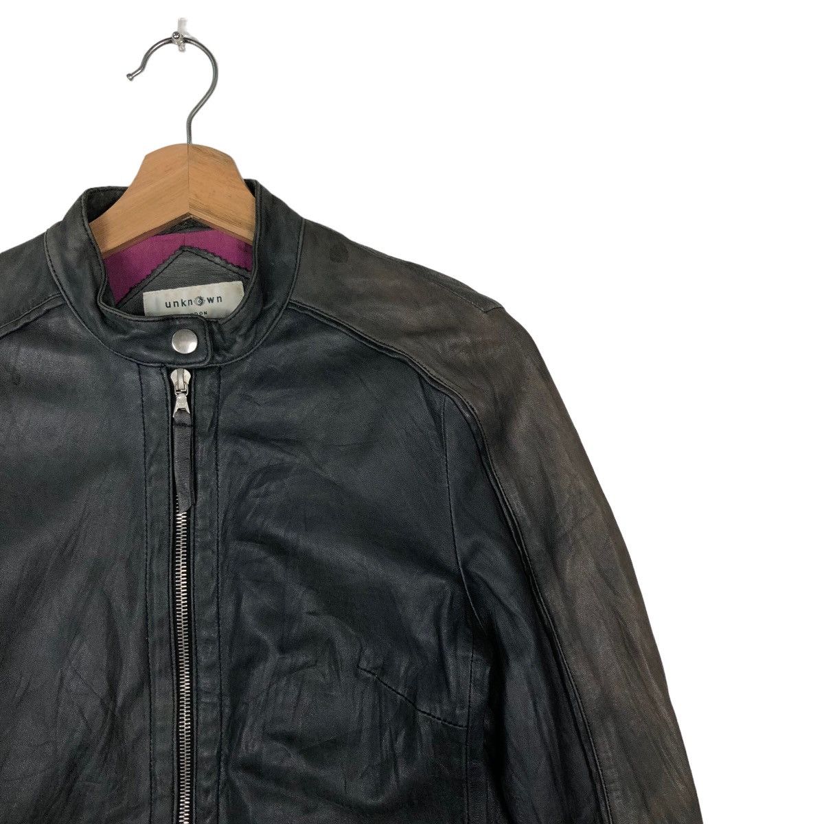 Japanese Brand 🔥90’s Unknown London Leather Biker Jacket Size US S / EU 44-46 / 1 - 5 Thumbnail