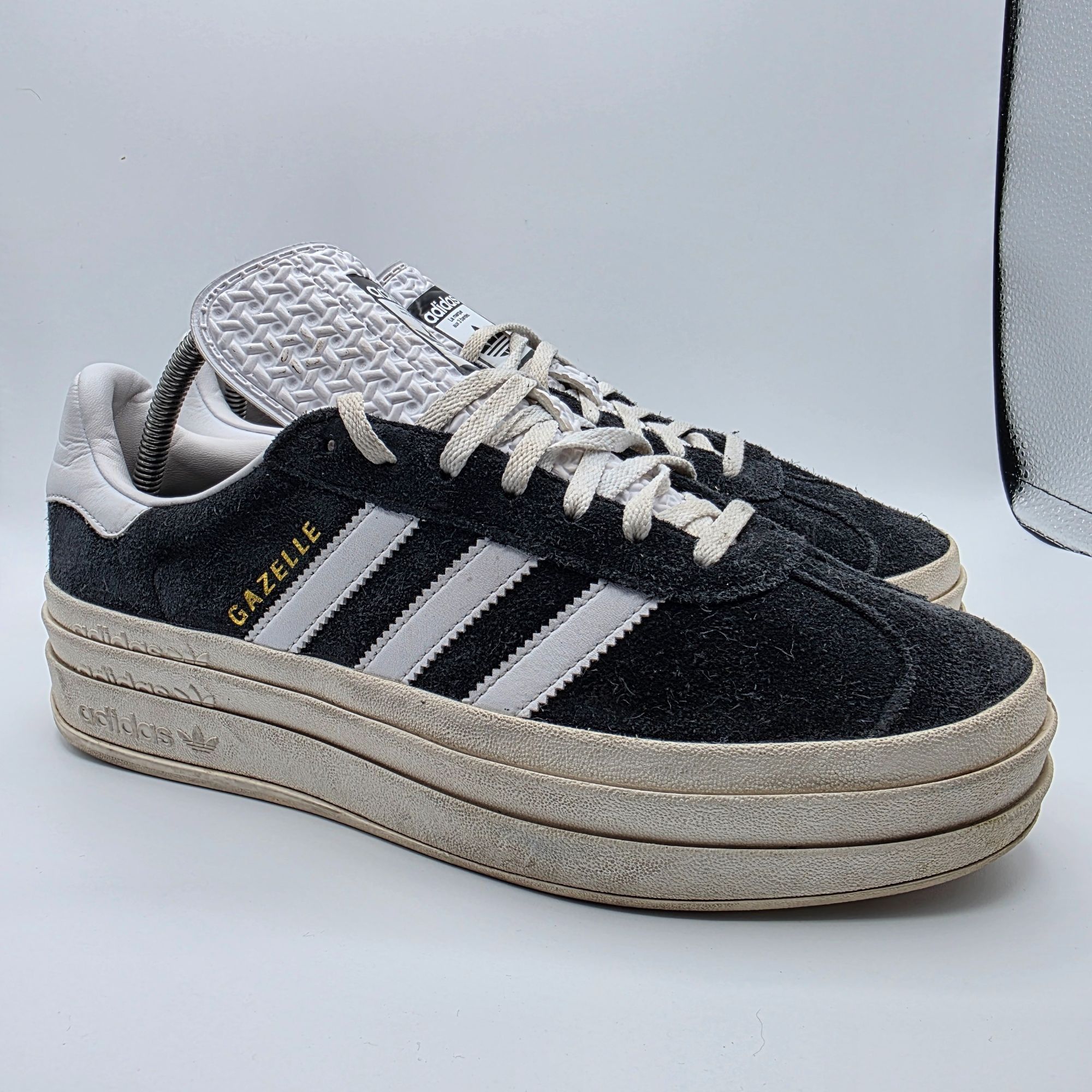 adidas gazelle silver green womens Adidas | Gazelle Bold Sneakers for Women