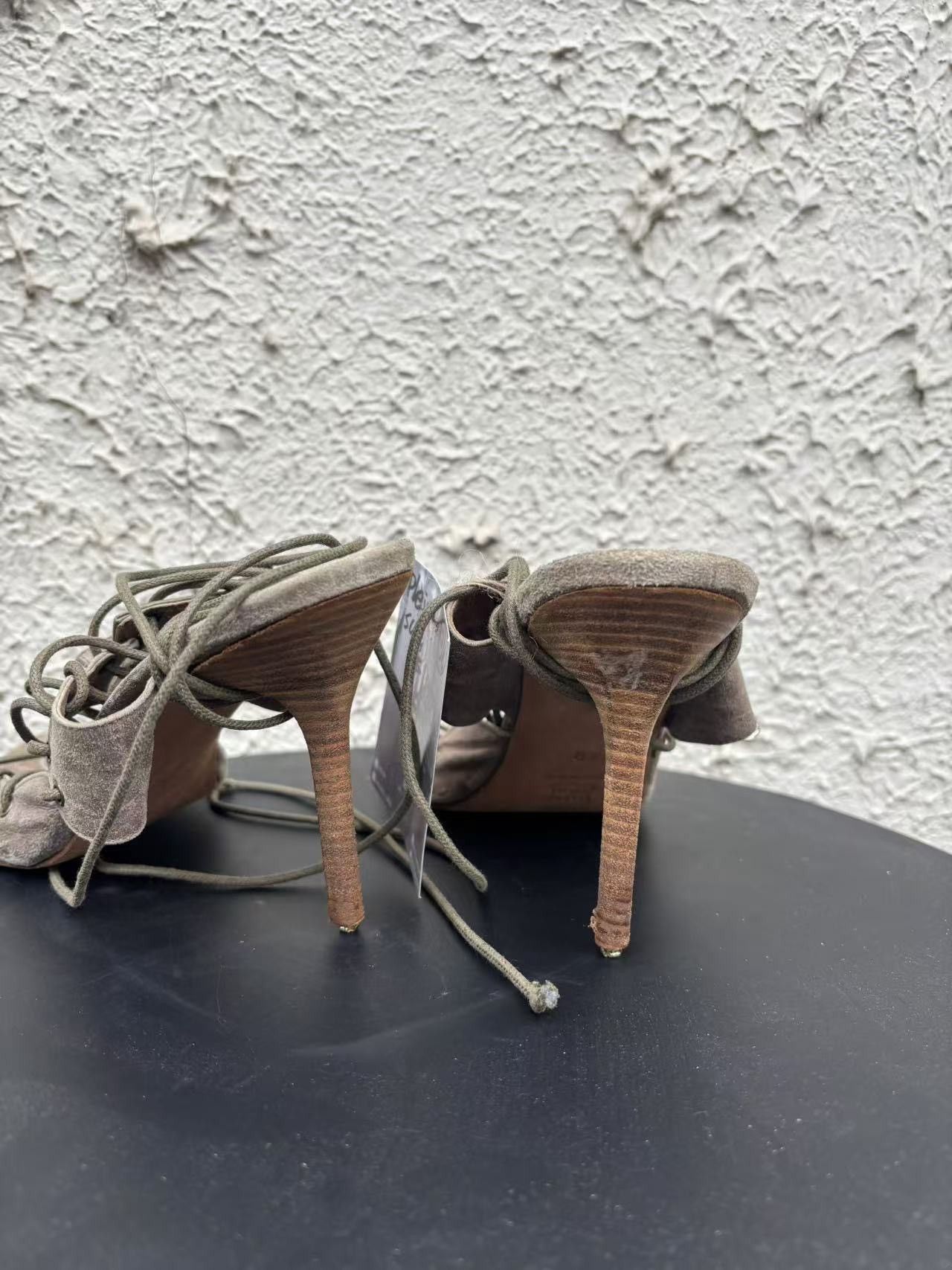 plein sud plein sud lace up python leather peep toe heels Size US 7 / IT 37 - 5 Thumbnail