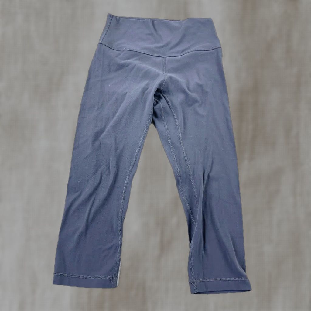 Lululemon VINTAGE Lululemon Leggings Women 6 Gray Wunder Under Cropped Stretch Pull On Workout Size 28" / US 6 / IT 42 - 1 Thumbnail