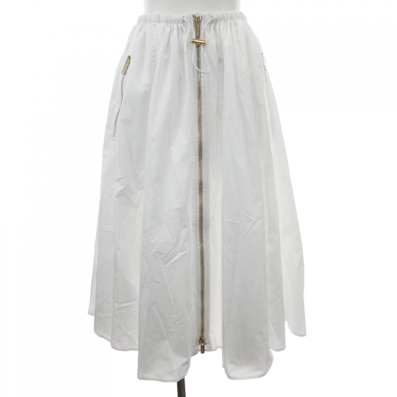 Miu Miu Miu Miu Miu Miu Poplin Long Skirt Textile Skirts MG2014 S232 10RG DUTY FREE for USA Size ONE SIZE - 1 Thumbnail