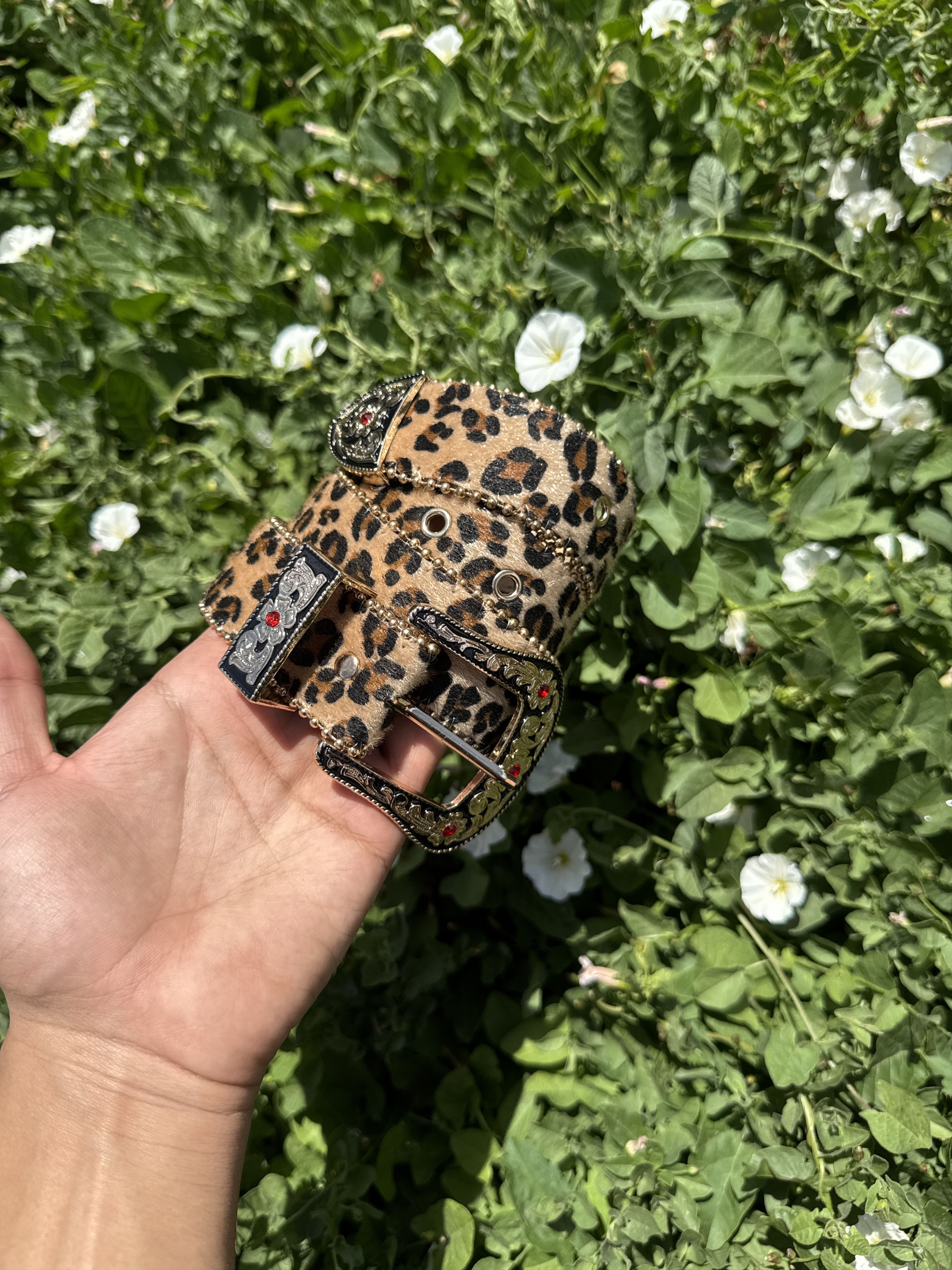 Other Y2K Leopard Print Rhinestone Western Belt Size ONE SIZE - 2 Thumbnail