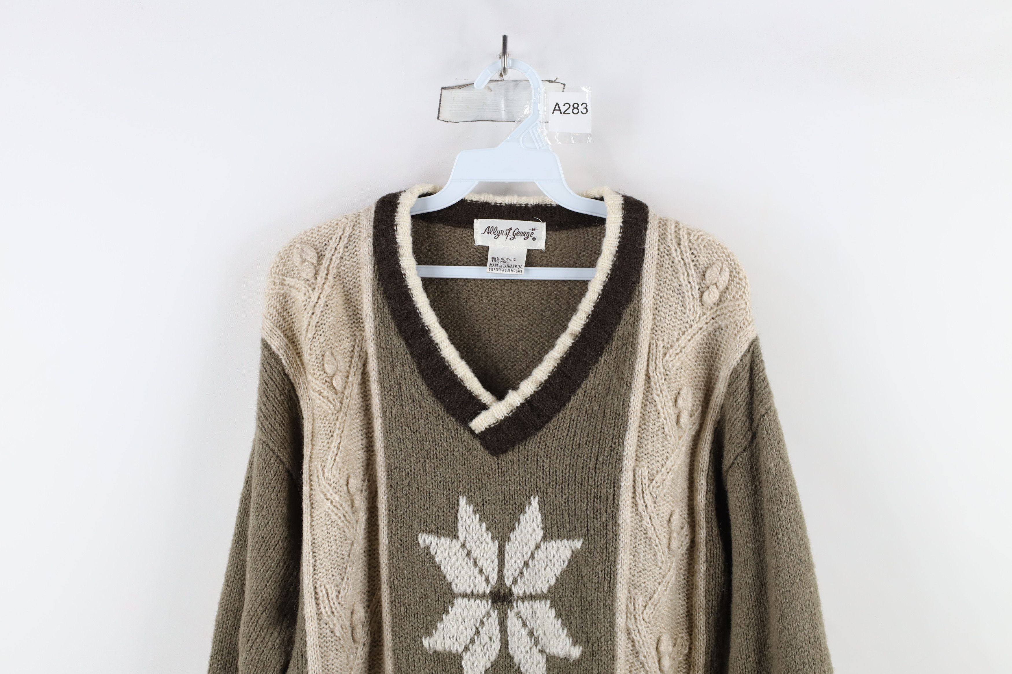 Vintage Vintage 90s Streetwear Wool Blend Knit Snowflake Sweater Size M / US 6-8 / IT 42-44 - 2 Thumbnail