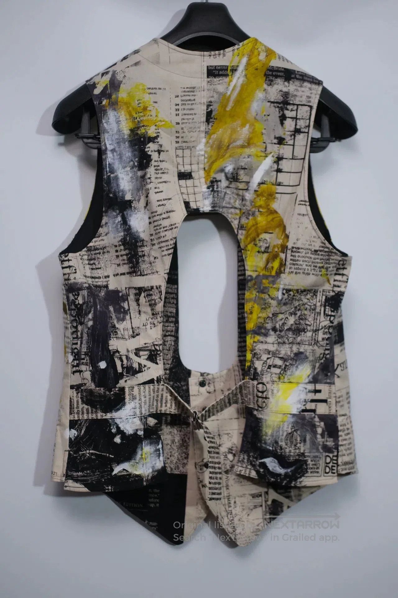 Yohji Yamamoto Yohji Yamamoto Yellow Newspaper Vest. Size US M / EU 48-50 / 2 - 4 Thumbnail