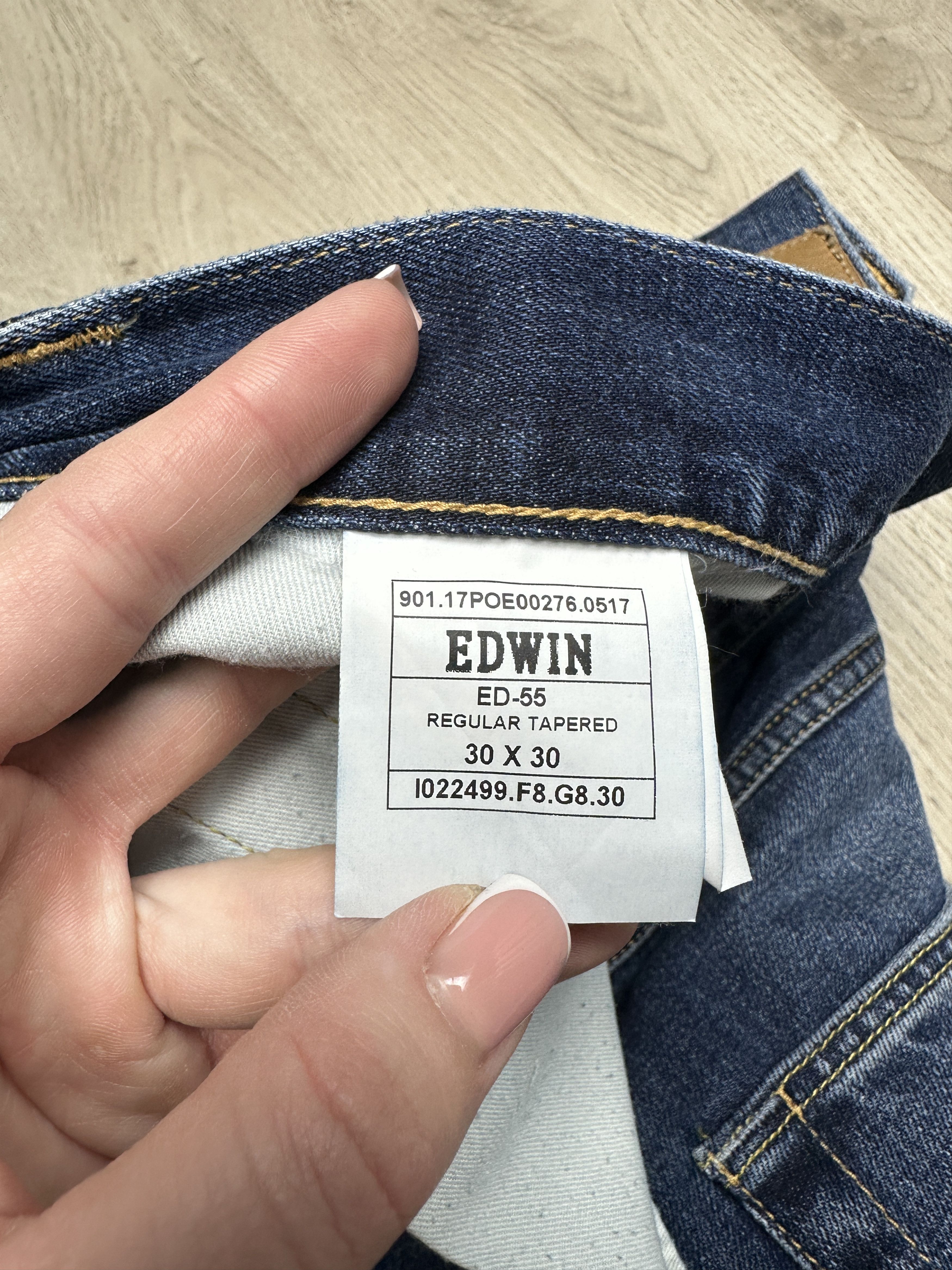 Edwin Edwin Mens Regular Tapered Denim Pants Jeans Size US 30 / EU 46 - 3 Thumbnail