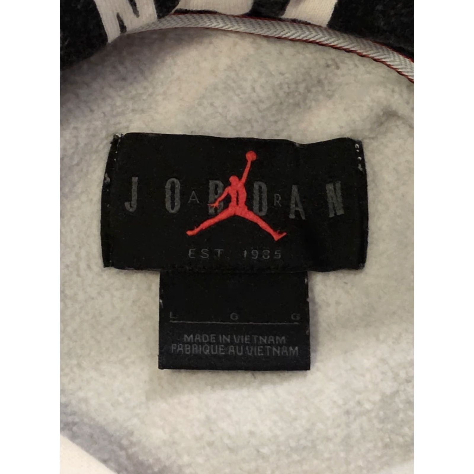 Jordan Brand VINTAGE Nike Air Jordan Essentials All Over Print Pullover Hoodie Black & White Large Size US L / EU 52-54 / 3 - 7 Thumbnail