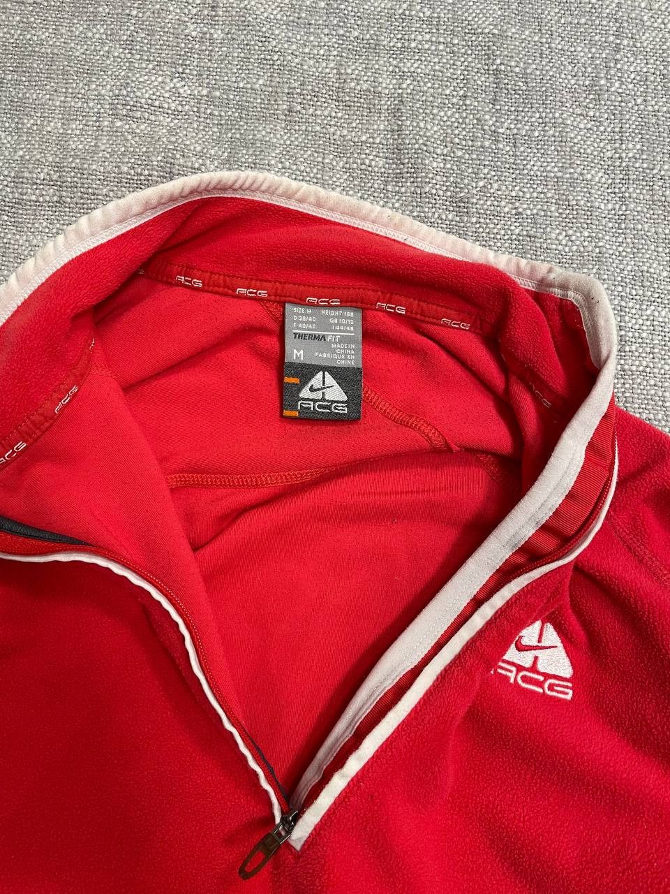 Nike Vintage Women Red Fleece Jacket Nike ACG Therma fit M size Size M / US 6-8 / IT 42-44 - 4 Thumbnail