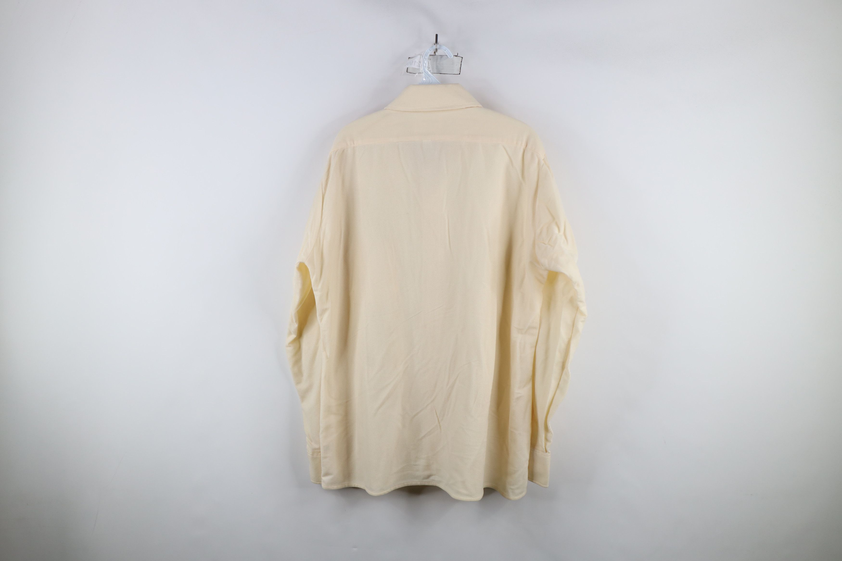 Vintage Vintage 60s 70s Streetwear Corduroy Button Shirt Cream Size US L / EU 52-54 / 3 - 9 Thumbnail
