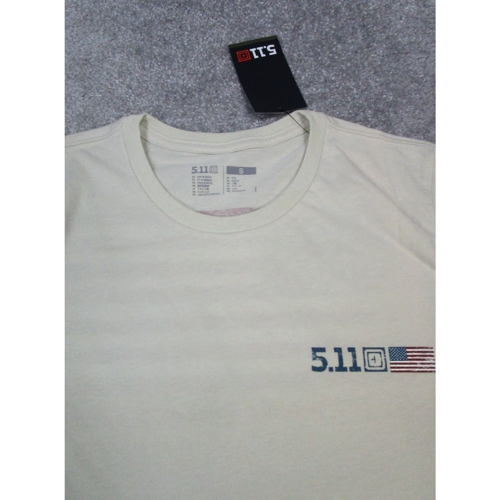 Vintage 5.11 Tactical Shirt Mens Small Beige American Flag Ss Cotton Blend Pullover New Size US S / EU 44-46 / 1 - 2 Thumbnail