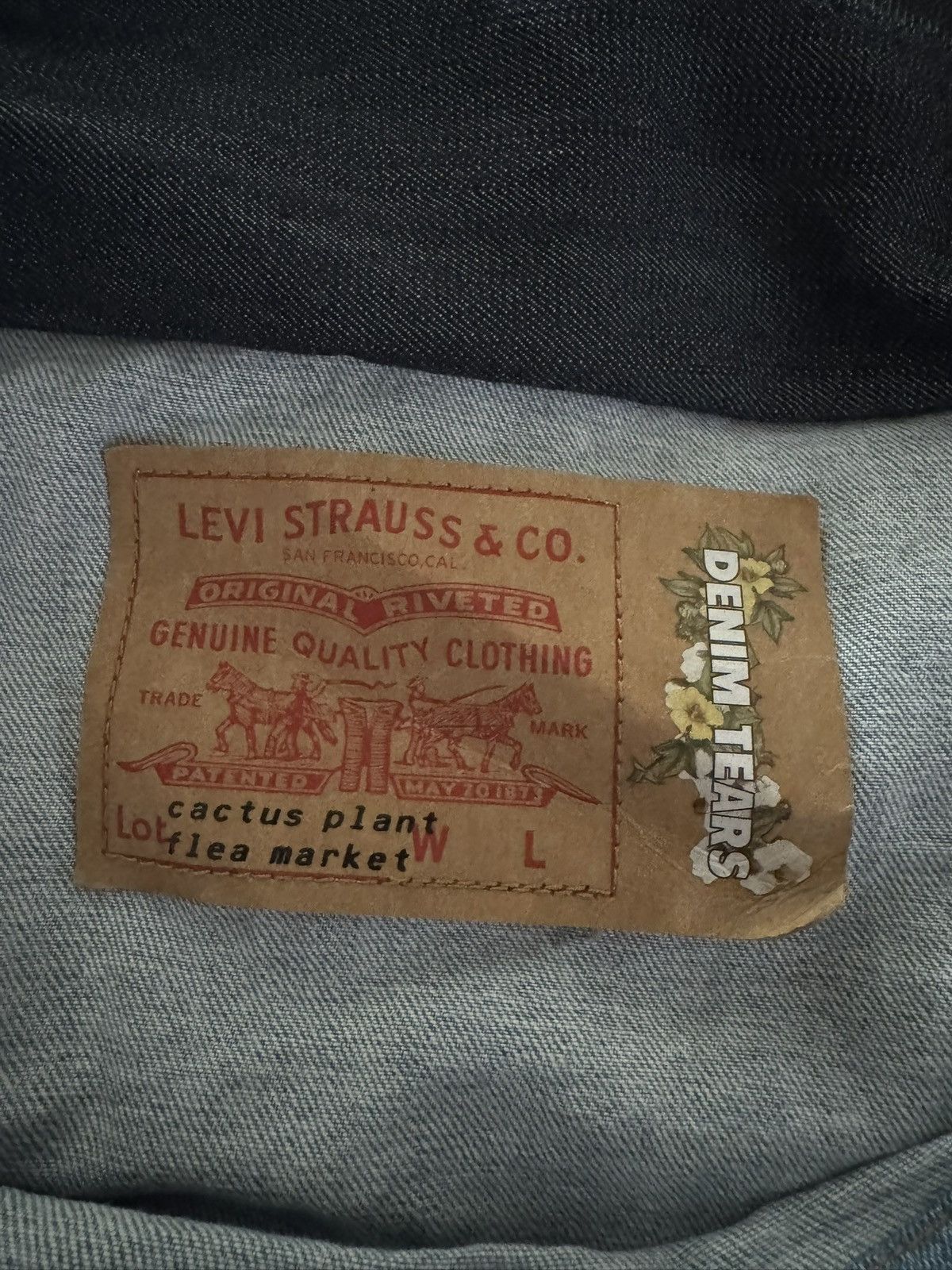 Cactus Plant Flea Market RARE CPFM Denim Tears Levis Vtg Patchwork Tote Bag Size ONE SIZE - 6 Thumbnail