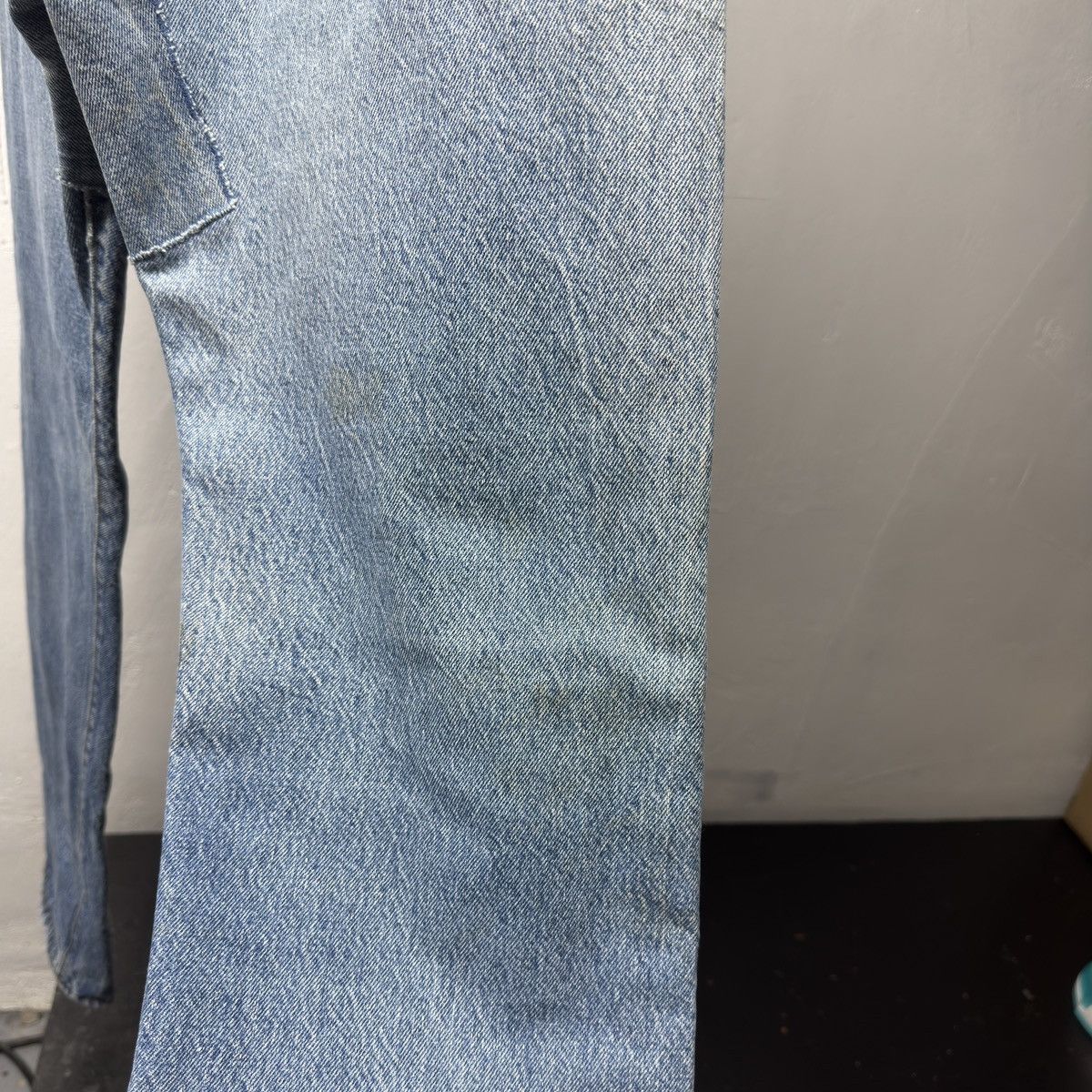 Levi's 80s Levi's 501 Thrashed Distressed Jeans ERD Grunge Chrome Size US 31 - 20 Thumbnail