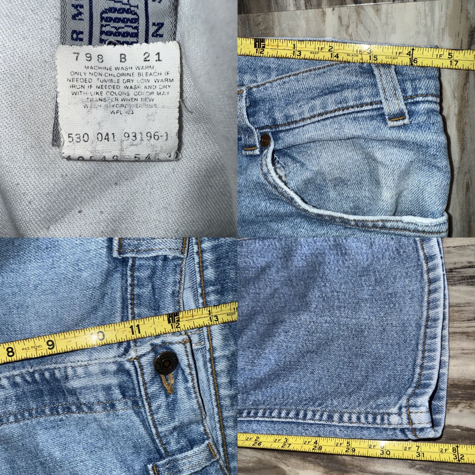 Levi's VINTAGE Levi’s Silver Medal Levi Jeans Men 33X32 Blue Denim 90s USA Jeans Size US 33 - 9 Thumbnail