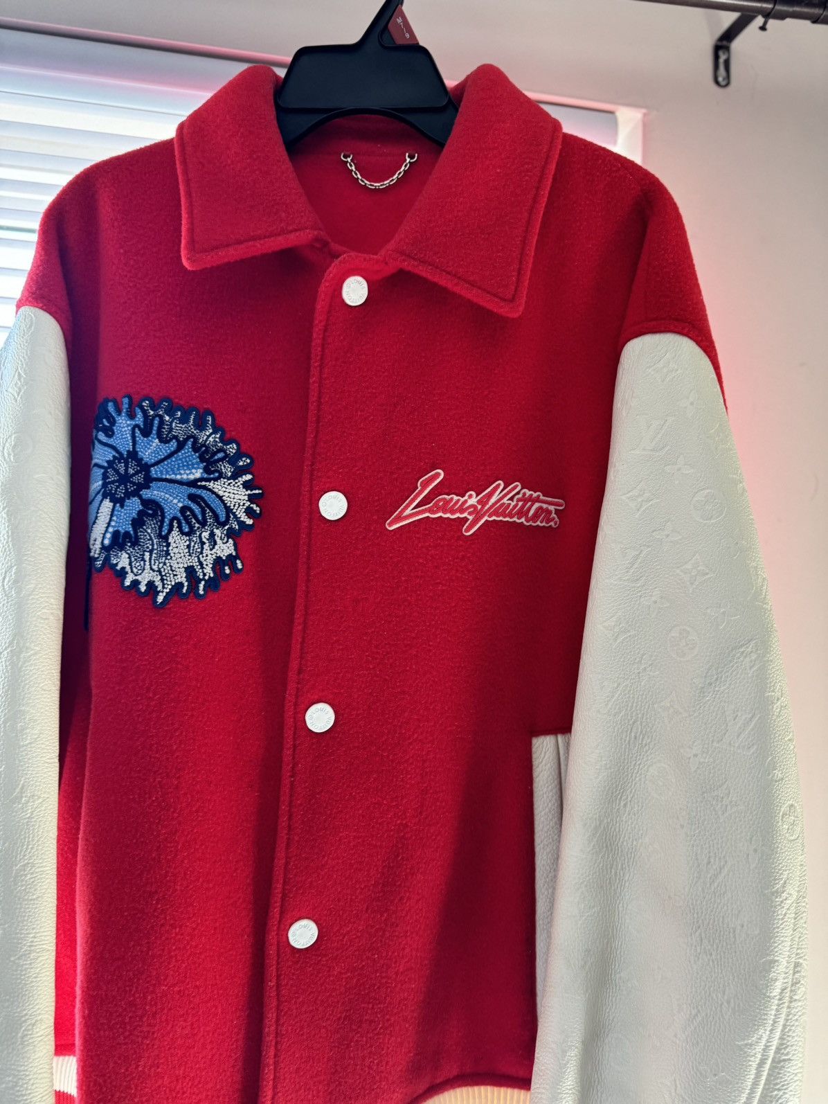 Louis Vuitton × Yayoi Kusama 2023 x Yayoi Kusama Leather Varsity Varsity Jacket Size US XL / EU 56 / 4 - 5 Thumbnail