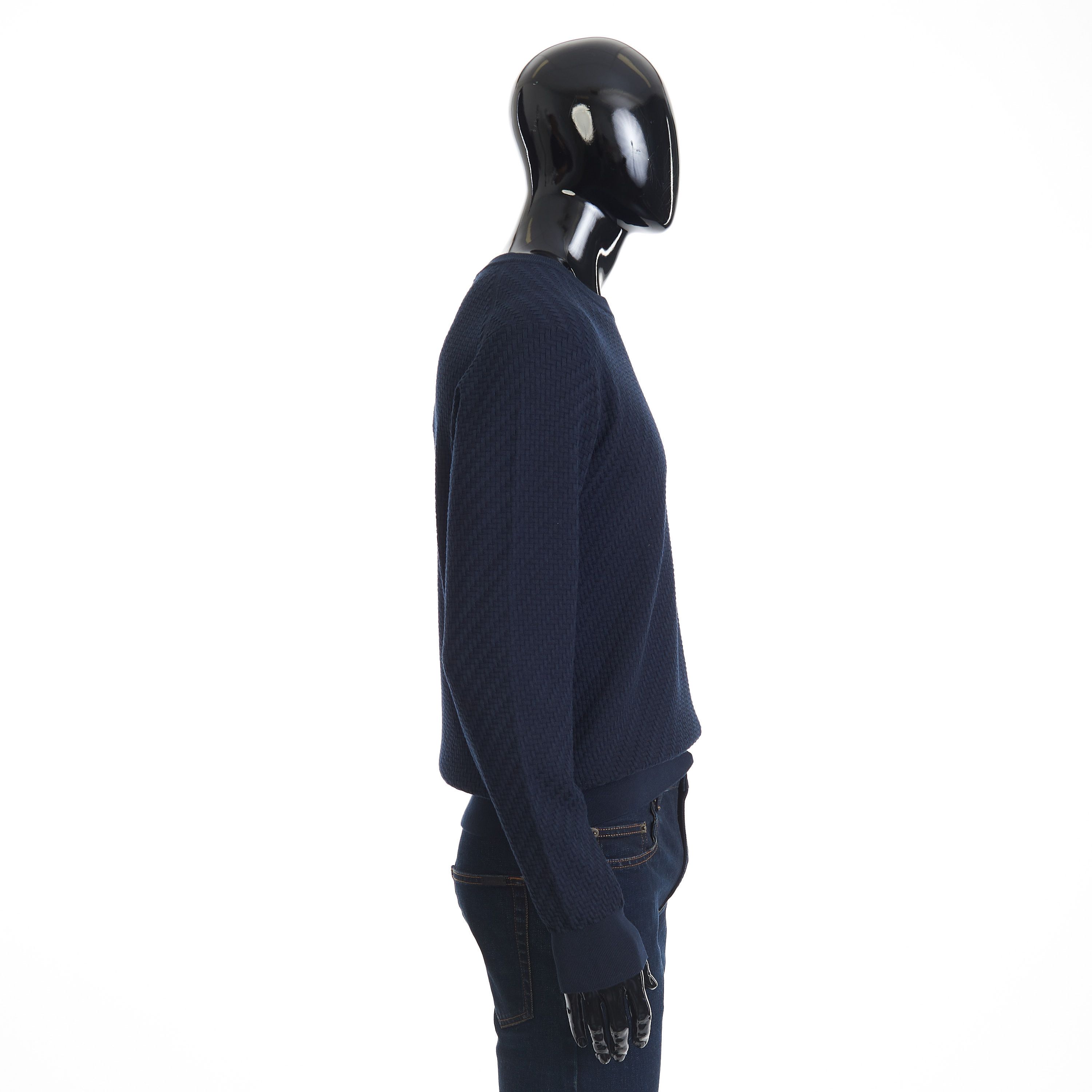 Brioni Navy Blue Crewneck Sweater Size US L / EU 52-54 / 3 - 6 Thumbnail