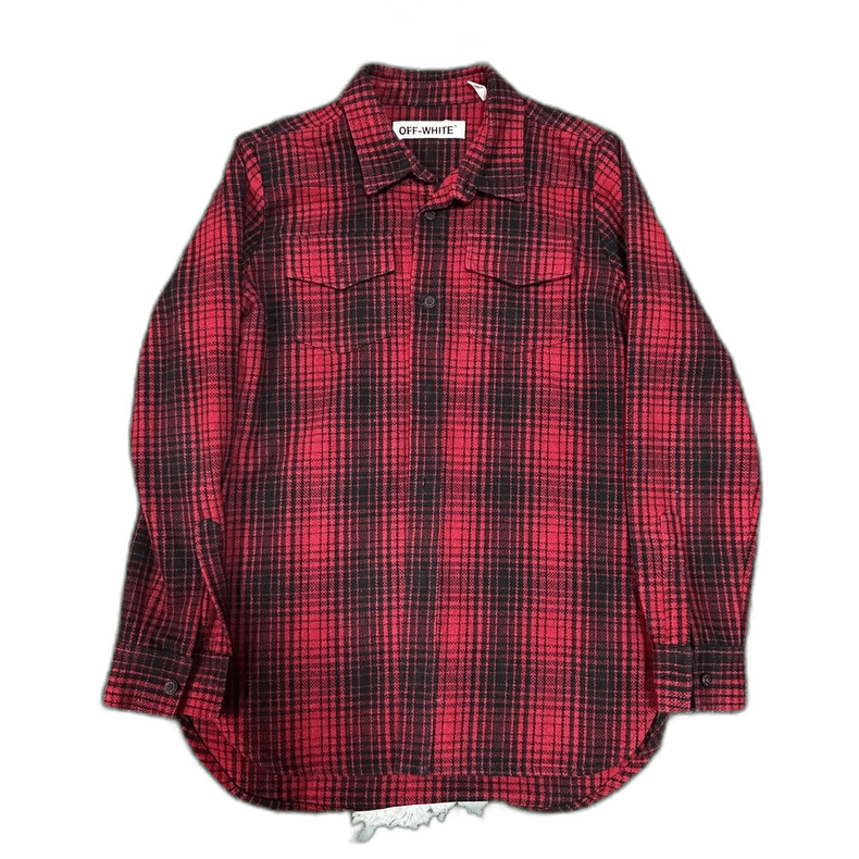 Off-White Off White Red Plaid Button Up Shirt Size US S / EU 44-46 / 1 - 1 Thumbnail