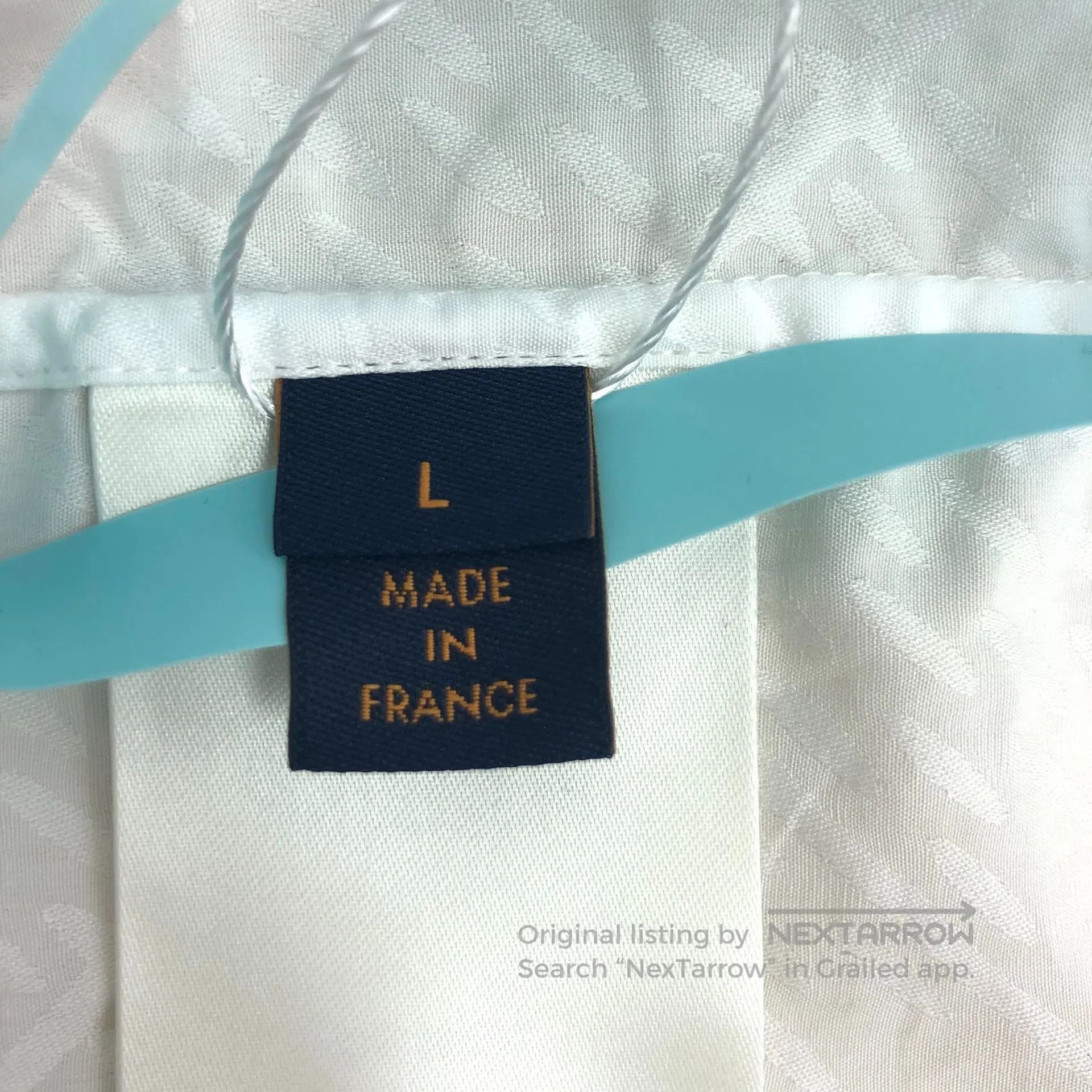 Louis Vuitton Louis Vuitton White textured jacquard cotton collar long-s Size US L / EU 52-54 / 3 - 6 Thumbnail