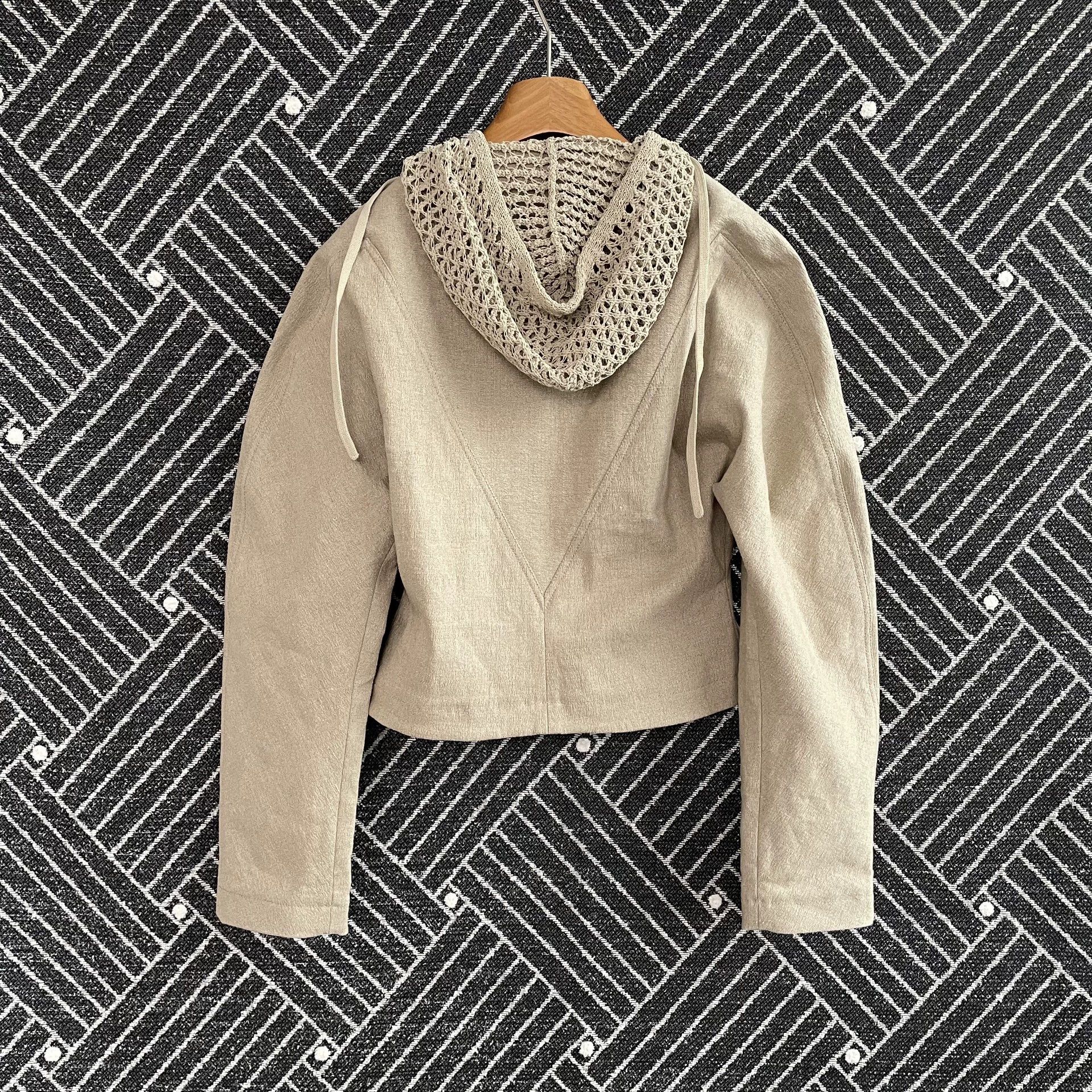 Bottega Veneta Bottega Veneta Women's Brown Hooded Zip Jacket Size 42 Size M / US 6-8 / IT 42-44 - 2 Thumbnail