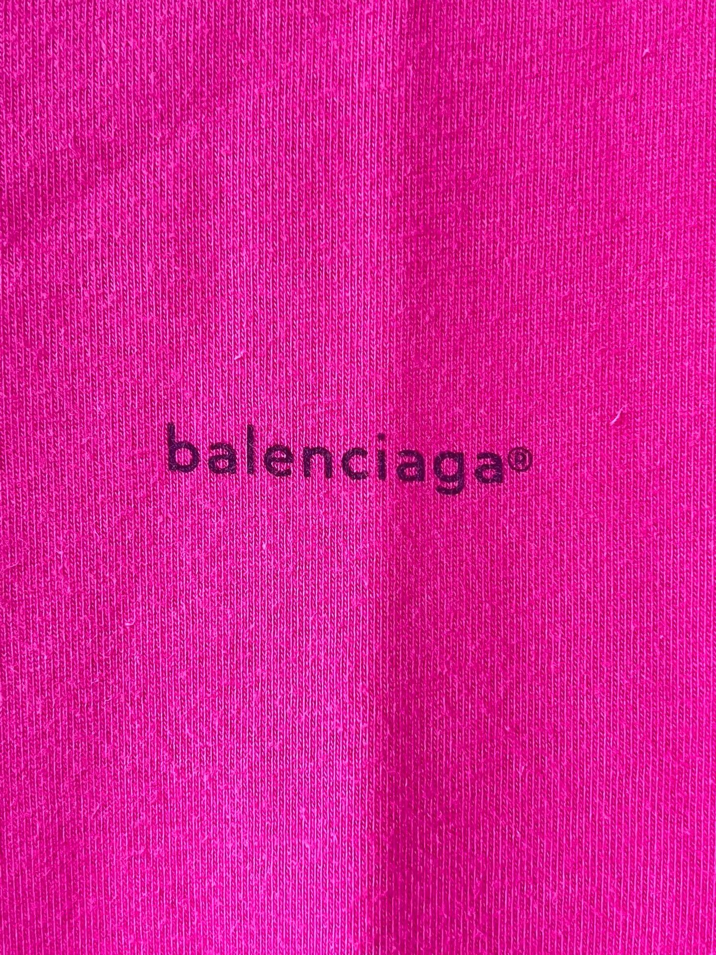 Balenciaga Balenciaga Pink Short-Sleeve T-shirt S Oversized Small Logo Size US S / EU 44-46 / 1 - 5 Thumbnail