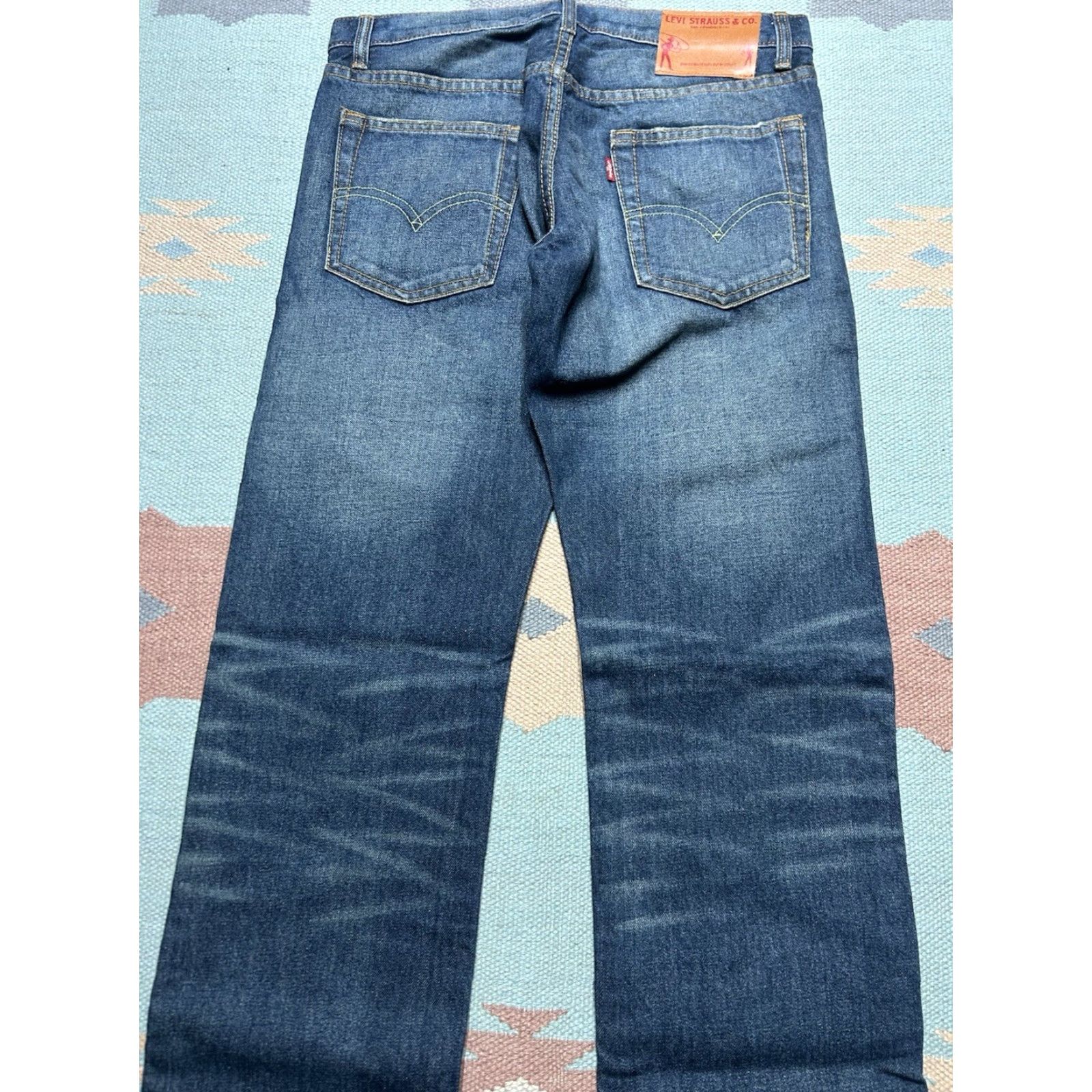 Levi's VINTAGE Levi’s Offender Jeans Low Rise Straight Leg Faded Dark Wash 31x34 Mens Jeans Size US 31 - 3 Thumbnail