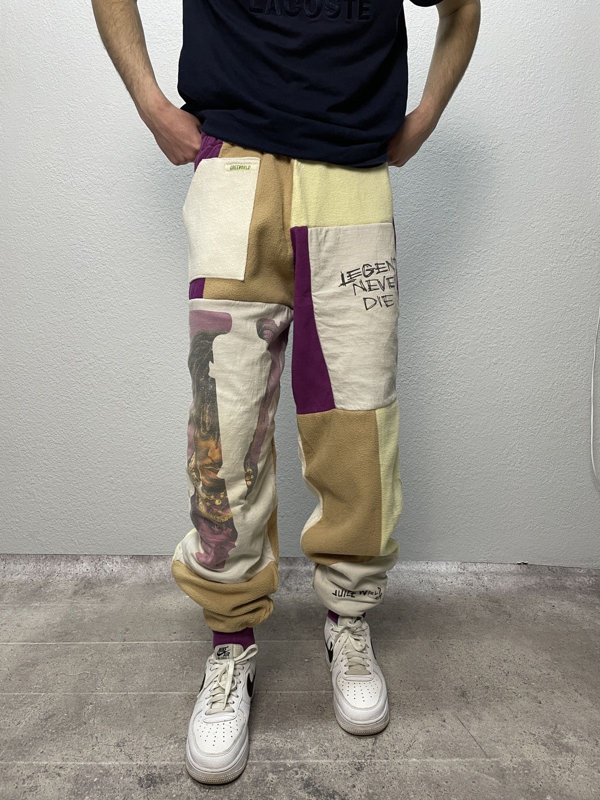 Handmade Jucie Wrld x Vlone Hand Made Baggy Joggers Pants Size US 33 - 10 Thumbnail