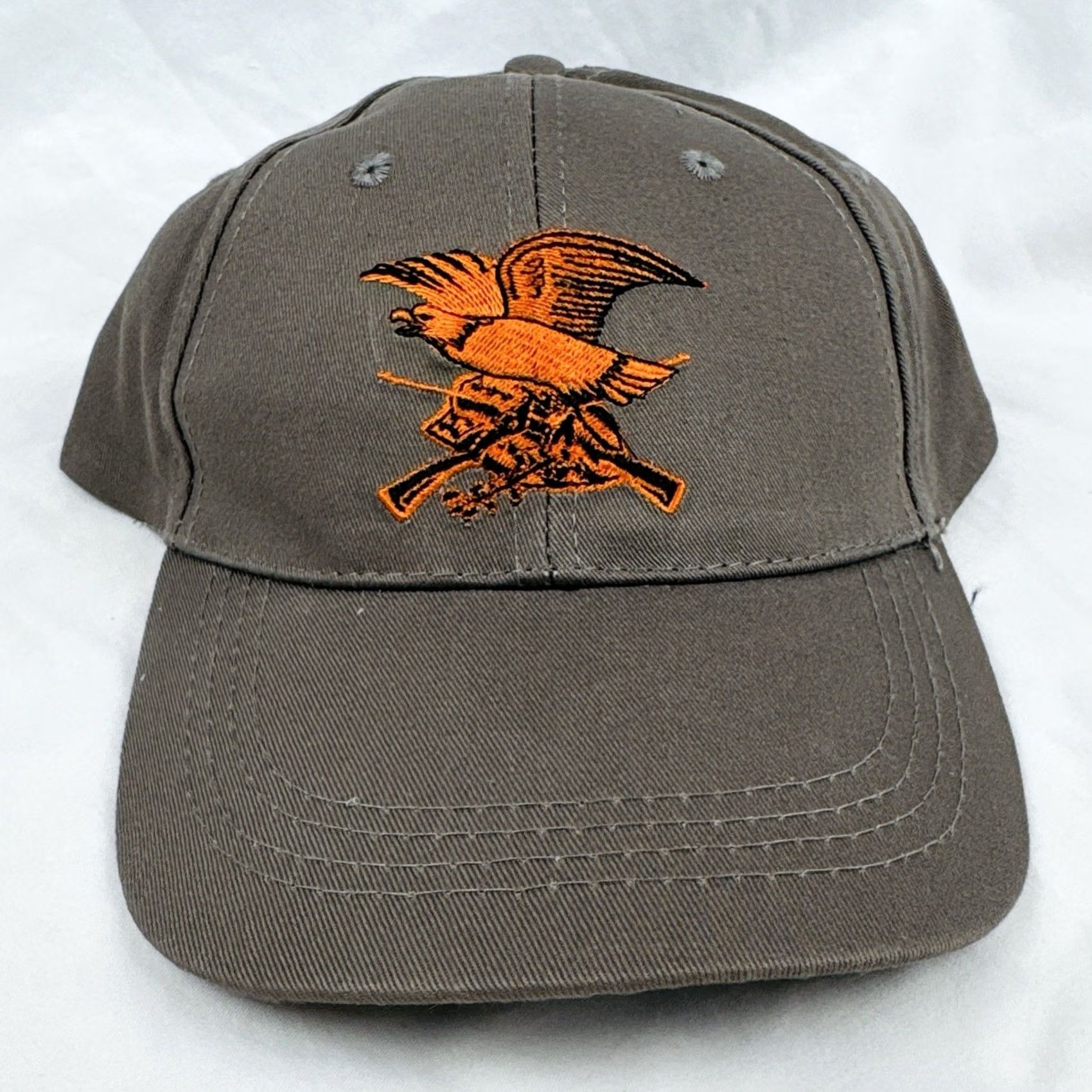 Vintage NRA Trucker Hat Brown Hook & Loop Embroidered Eagle Cotton Polyester Adjustable Twill Men Size ONE SIZE - 2 Thumbnail