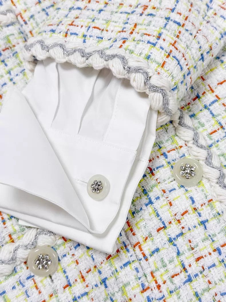 Chanel Chanel Coarse tweed colorful plaid rolled edge four-pocket Size XS / US 0-2 / IT 36-38 - 5 Thumbnail