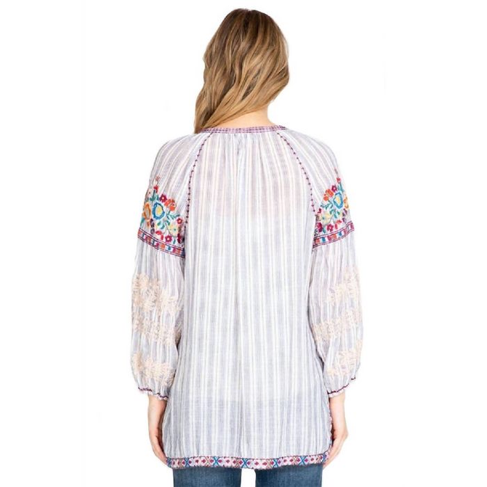 Johnny Was Allegra Peasant Blouse In Stripe Print | Grailed