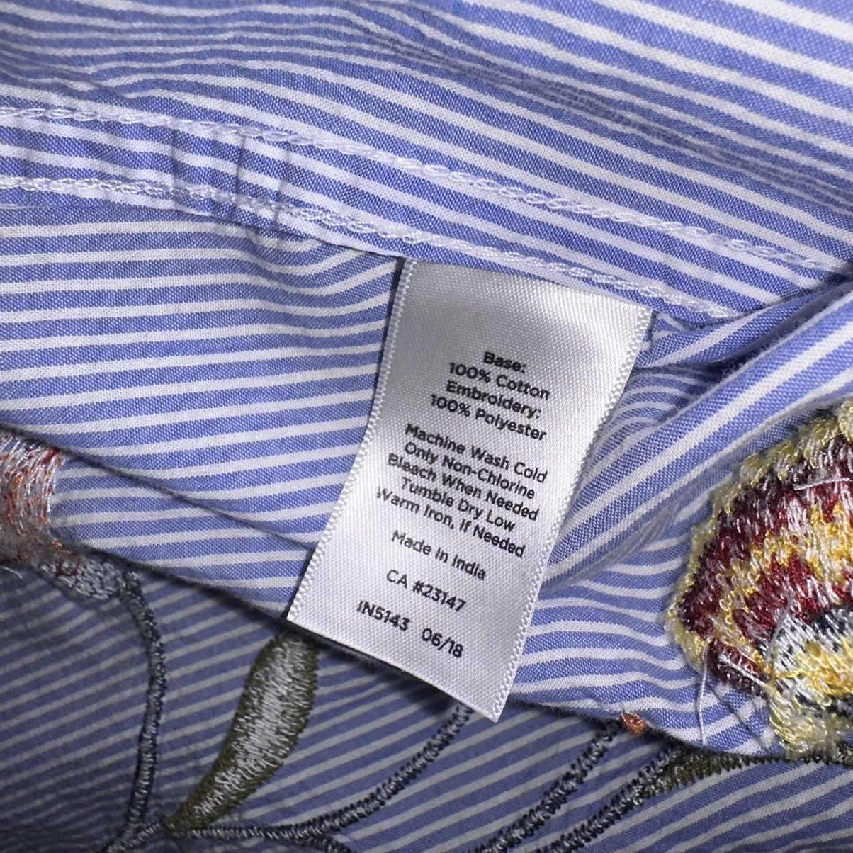 Talbots Petite floral embroidered button down Size S / US 4 / IT 40 - 5 Thumbnail